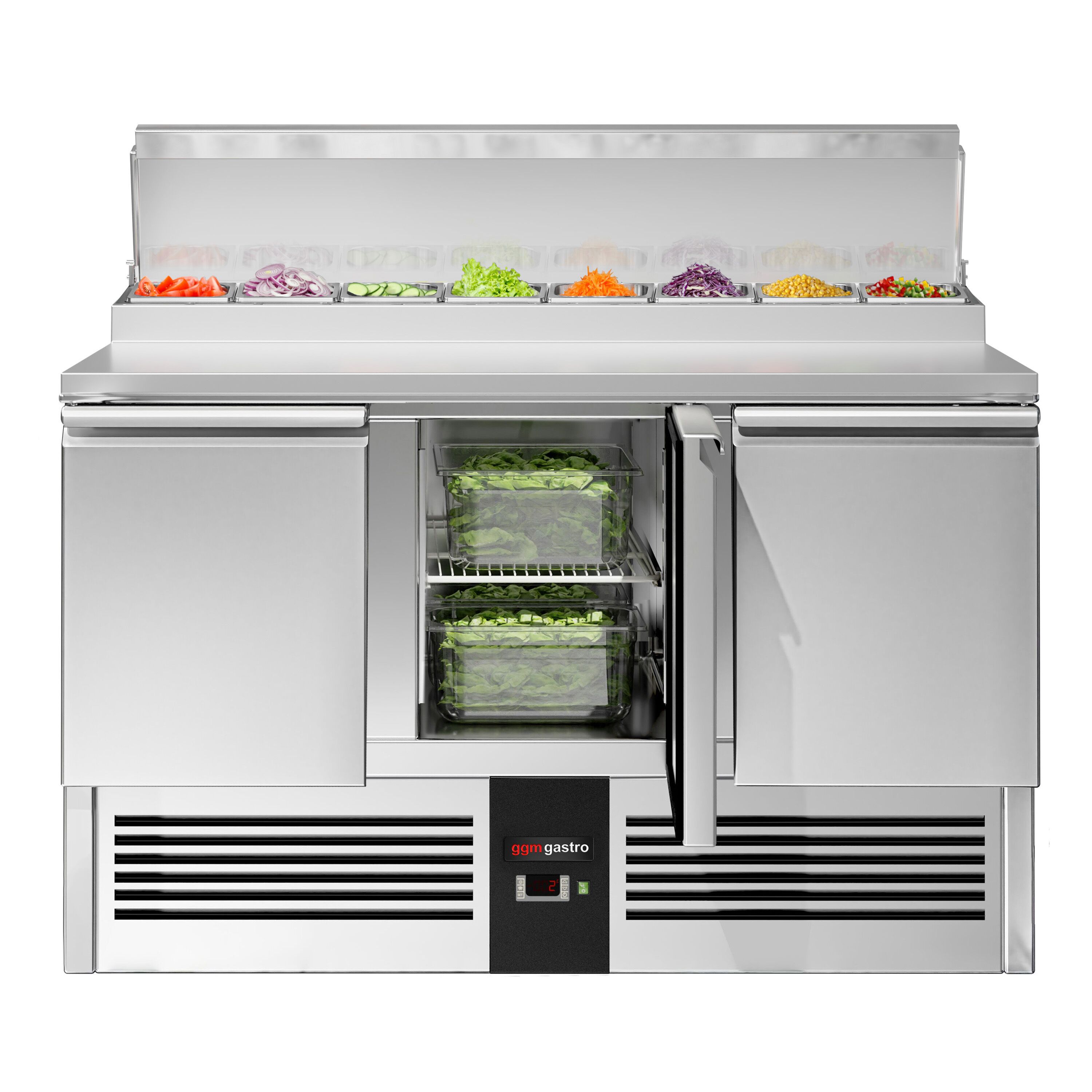 Salatileti ettevalmistuslaud Mini PREMIUM, 1368mm, 3 ust