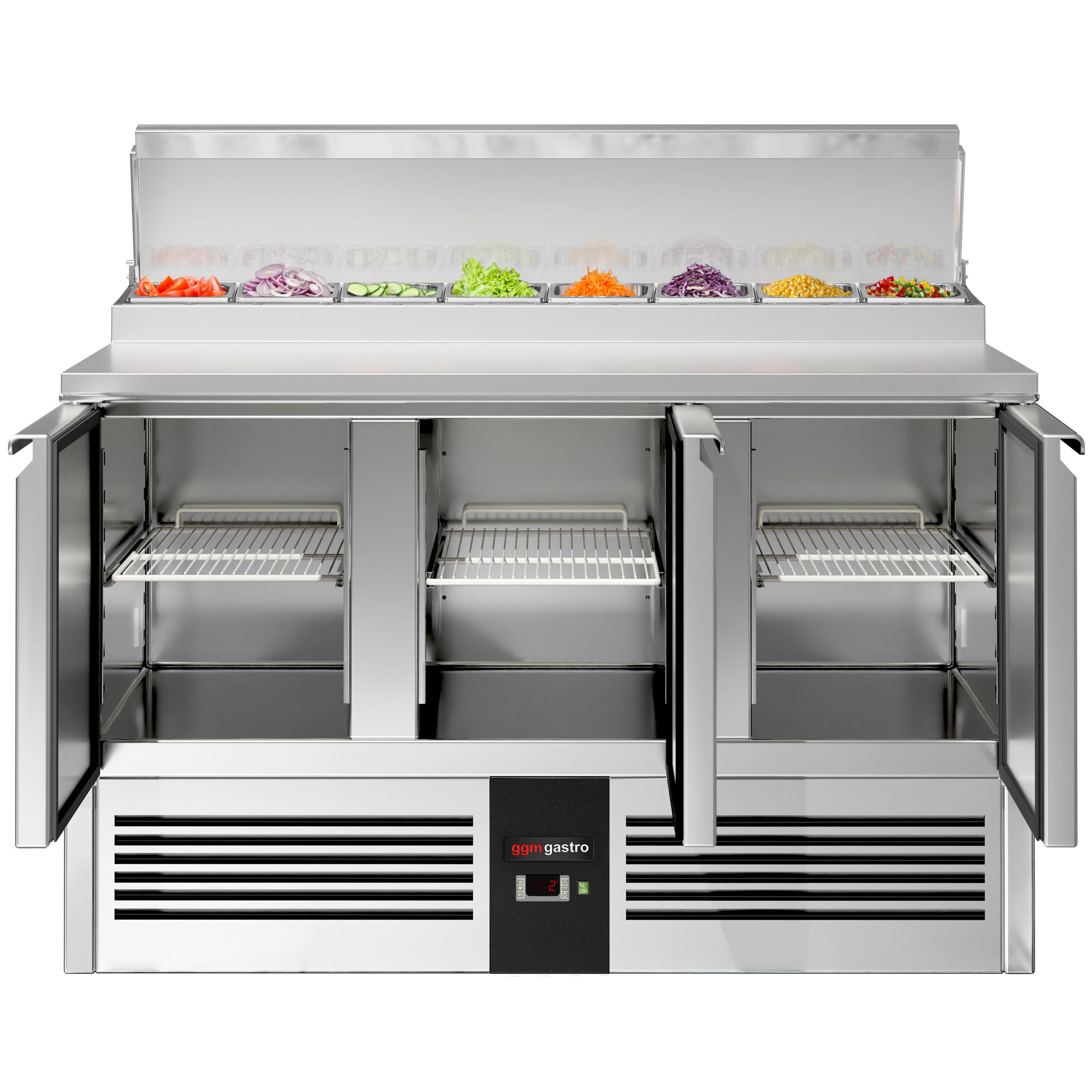 Salatileti ettevalmistuslaud Mini PREMIUM, 1368mm, 3 ust