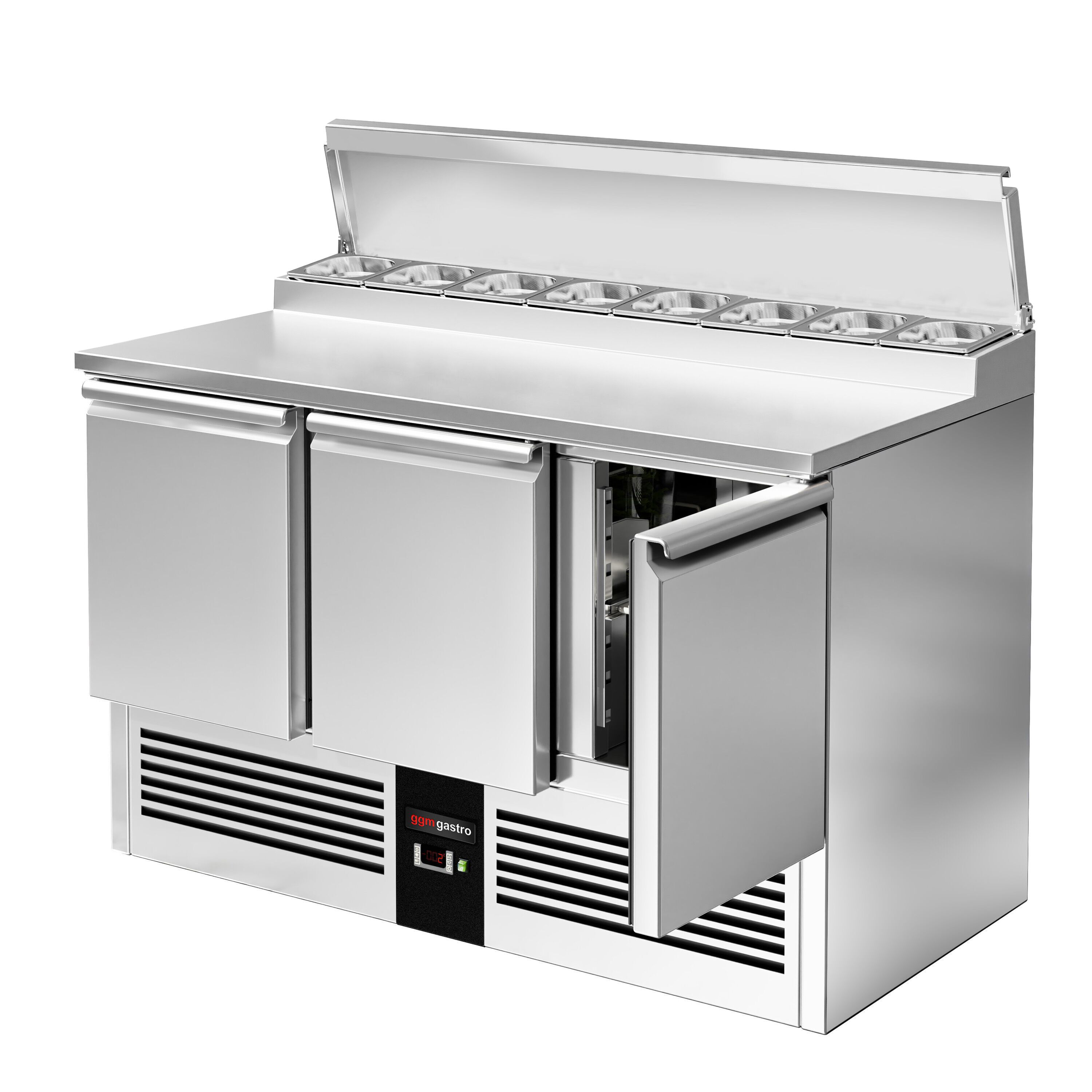 Salatileti ettevalmistuslaud Mini PREMIUM, 1368mm, 3 ust