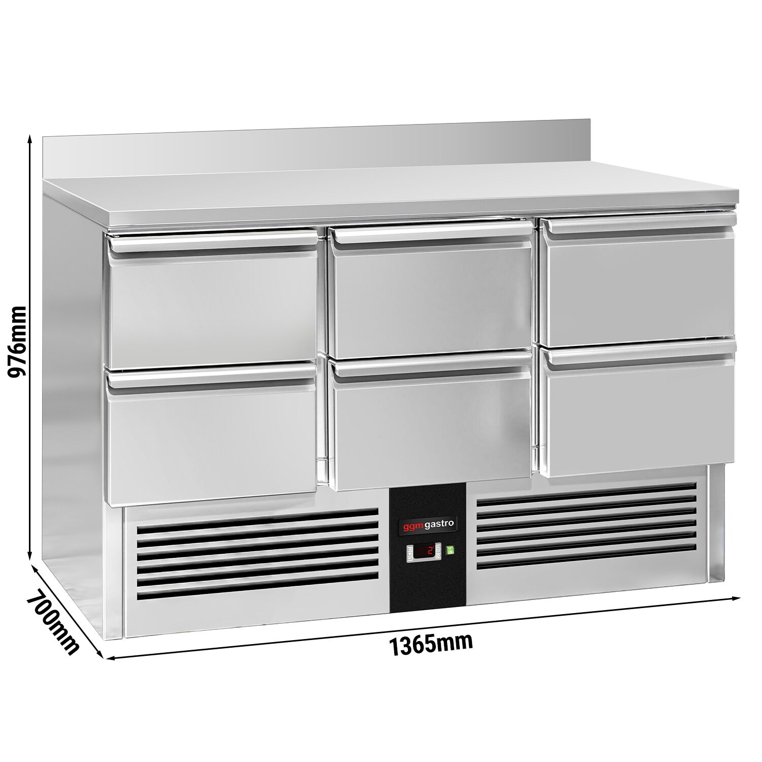 Külmlaud PREMIUM 1365×700mm, 6 sahtlit