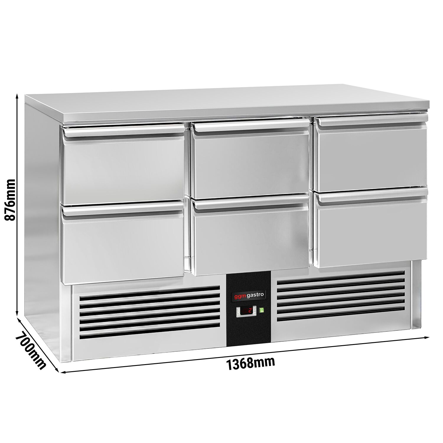 Külmlaud PREMIUM 1365×700mm, 6 sahtlit