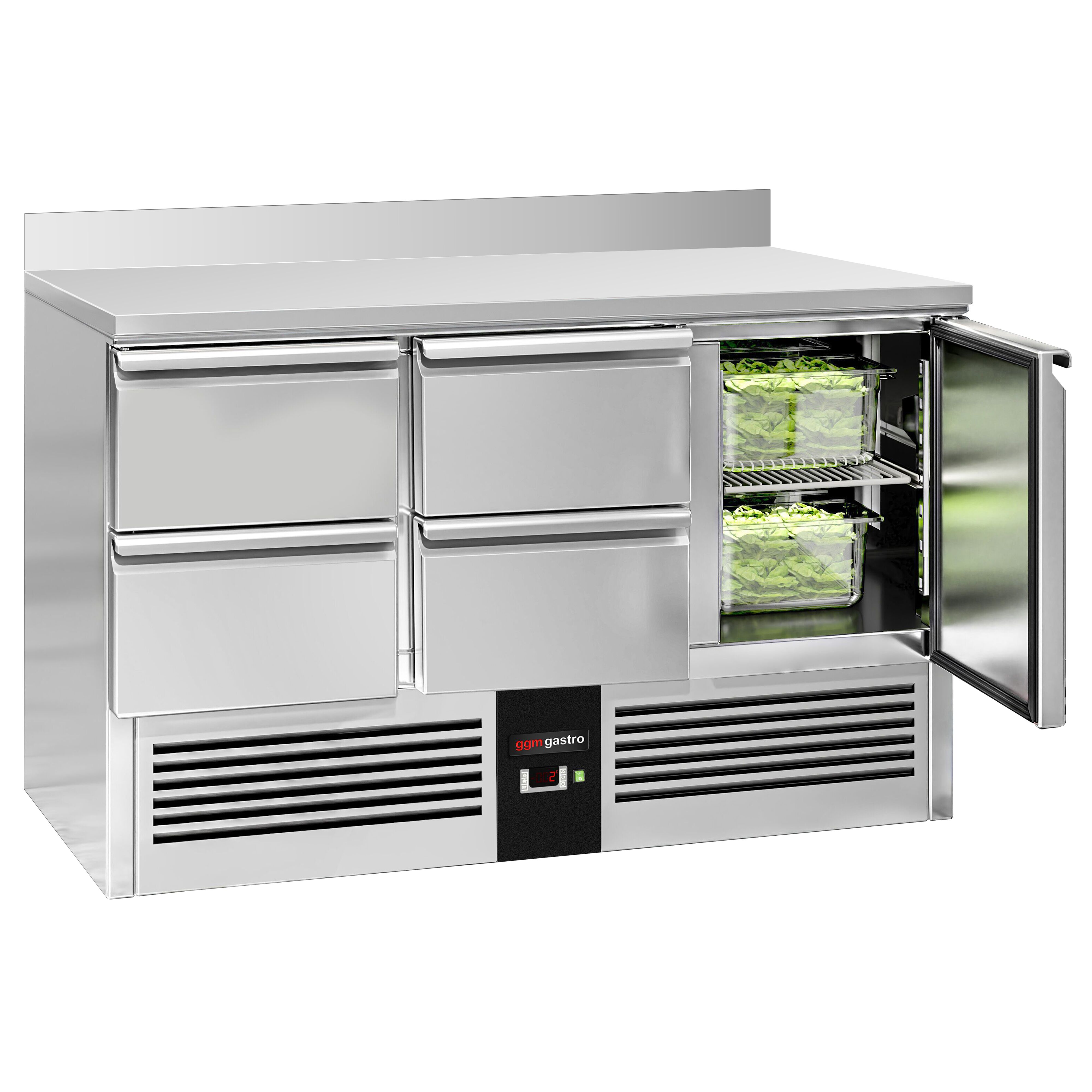Külmlaud PREMIUM 1368×700mm, 1 uks ja 4 sahtlit