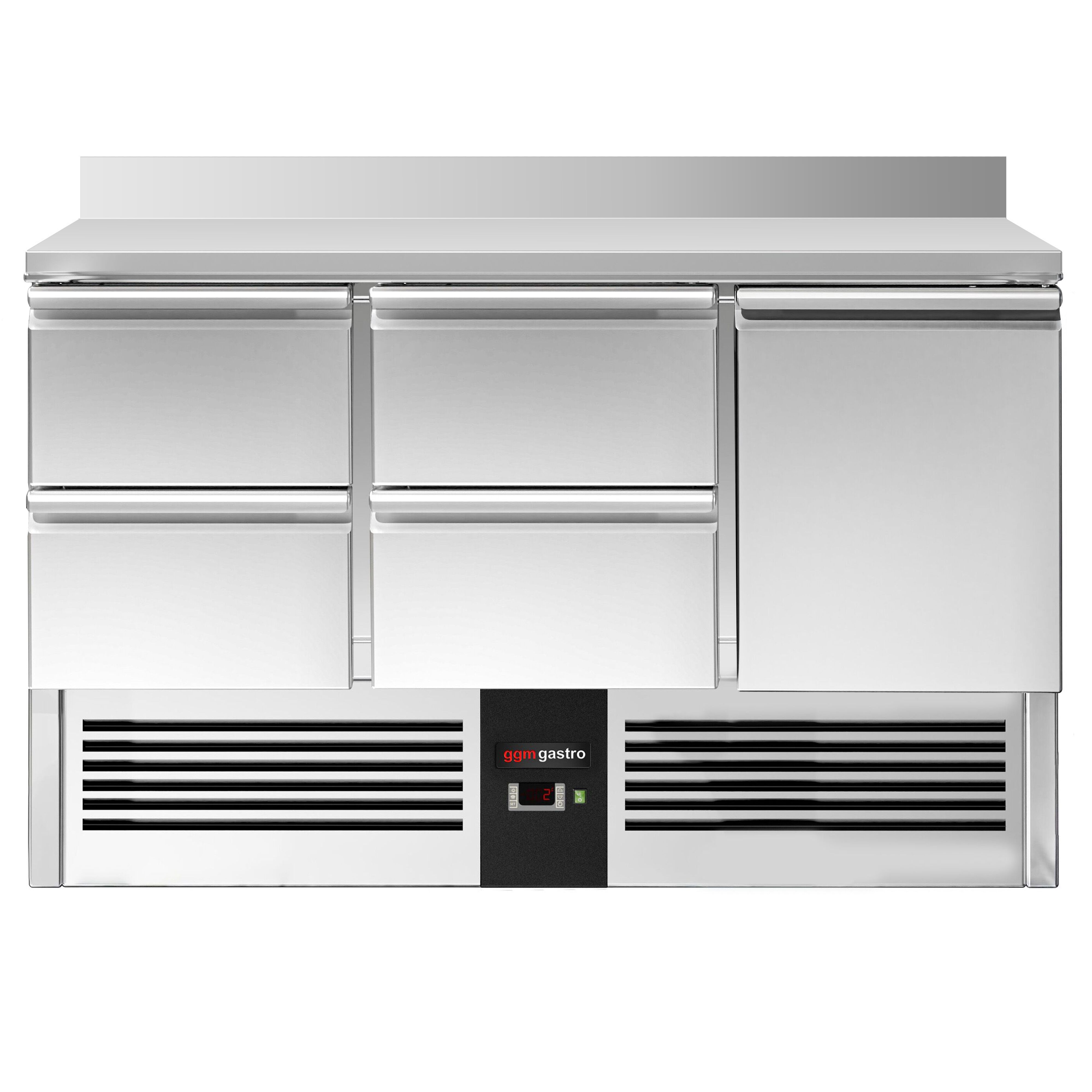 Külmlaud PREMIUM 1368×700mm, 1 uks ja 4 sahtlit