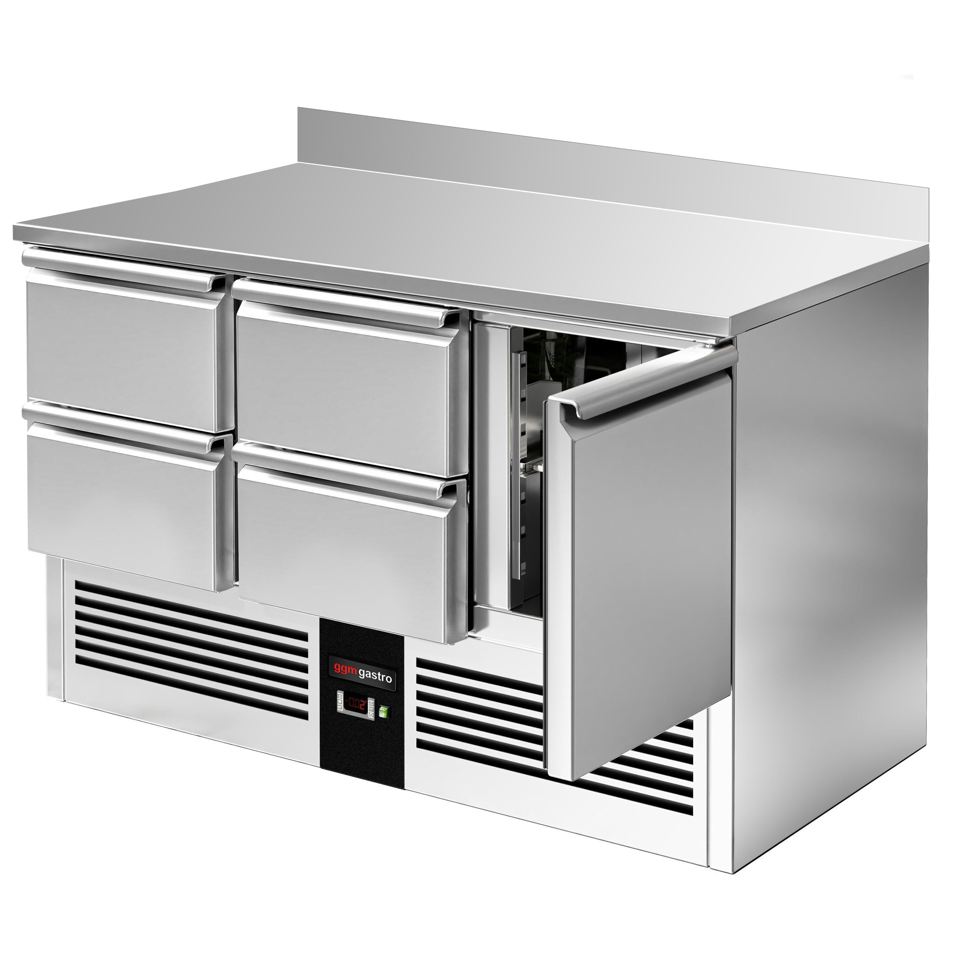 Külmlaud PREMIUM 1368×700mm, 1 uks ja 4 sahtlit