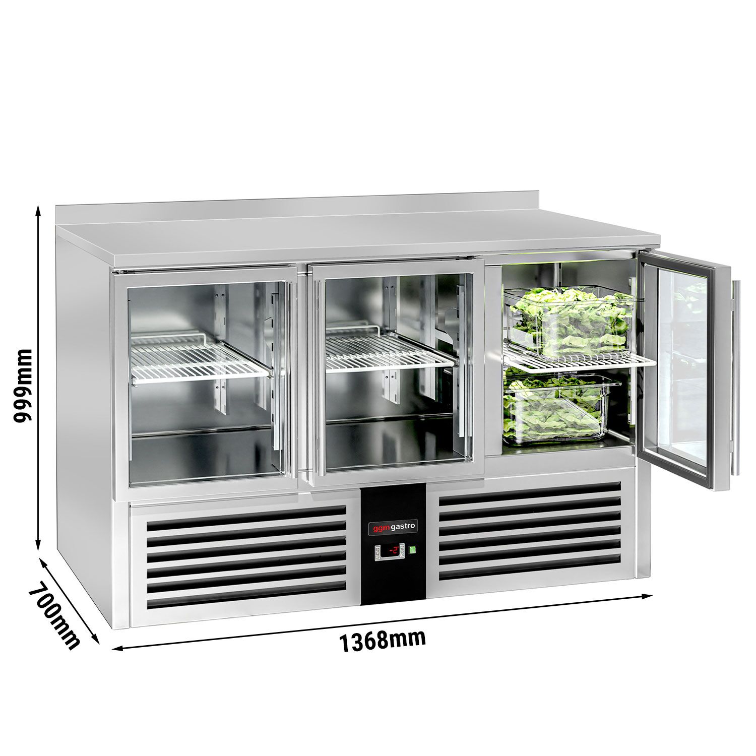 Külmlaud PREMIUM 1368×700mm, klaasuksed