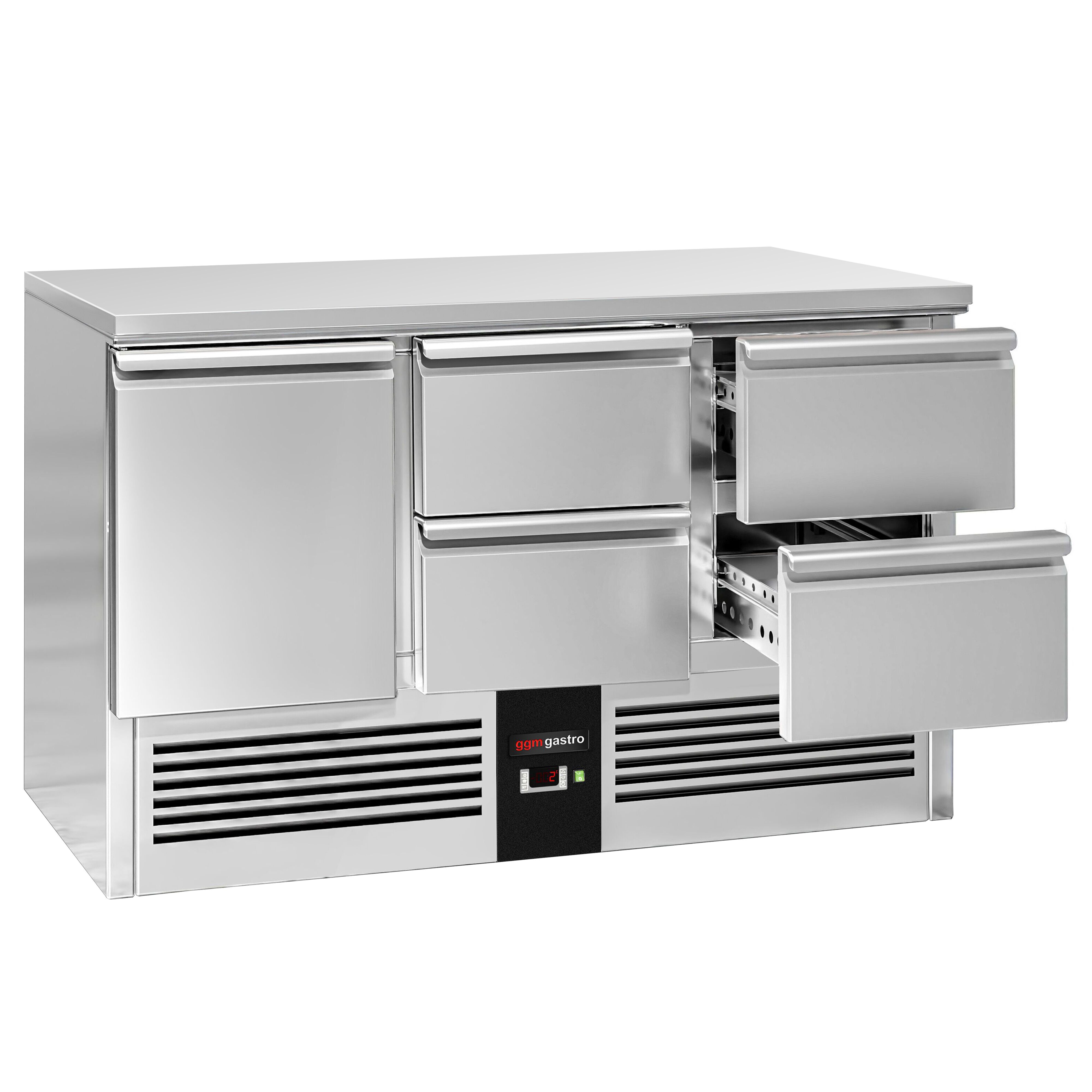 Külmlaud PREMIUM 1368×700mm, 1 uks ja 4 sahtlit