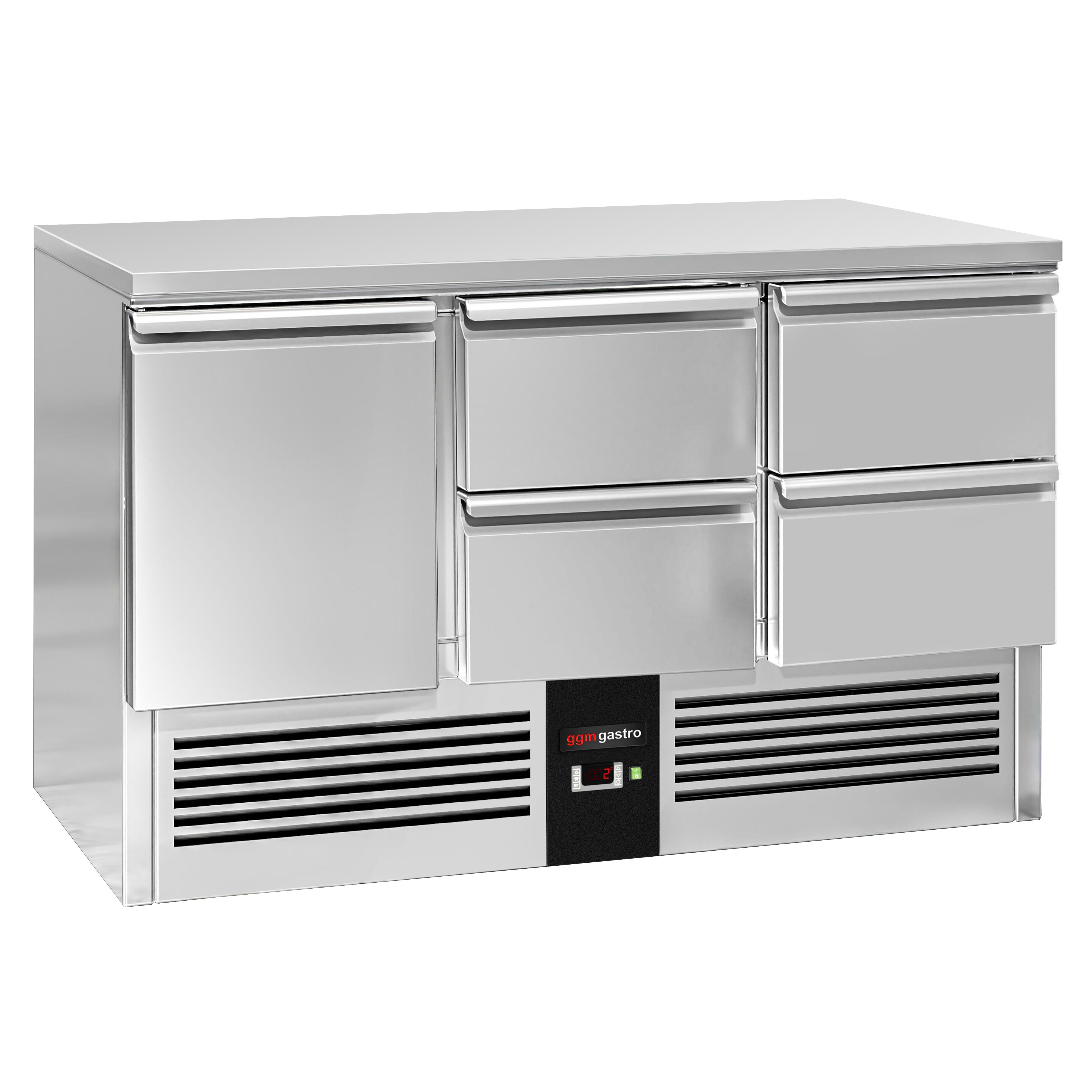 Külmlaud PREMIUM 1368×700mm, 1 uks ja 4 sahtlit