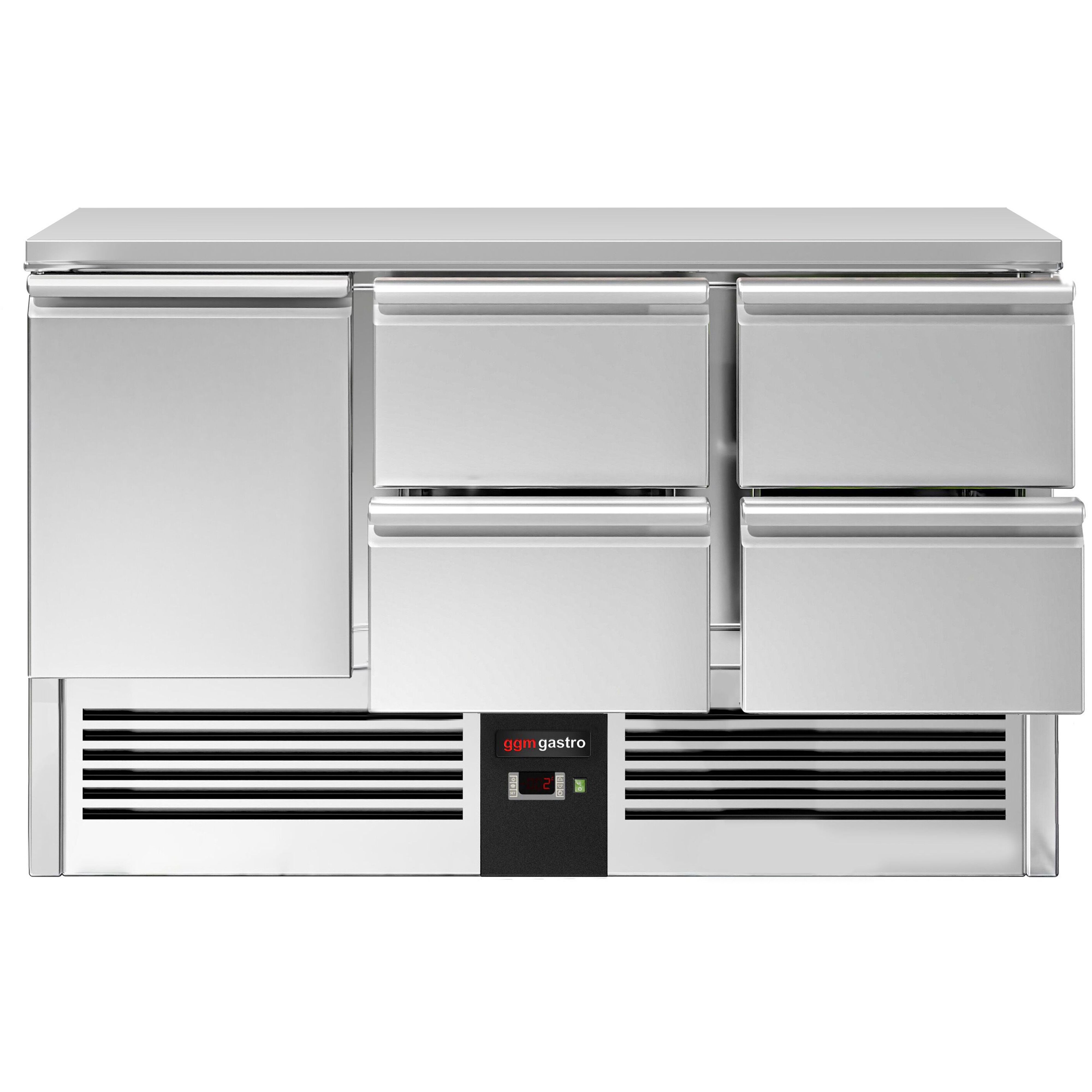 Külmlaud PREMIUM 1368×700mm, 1 uks ja 4 sahtlit