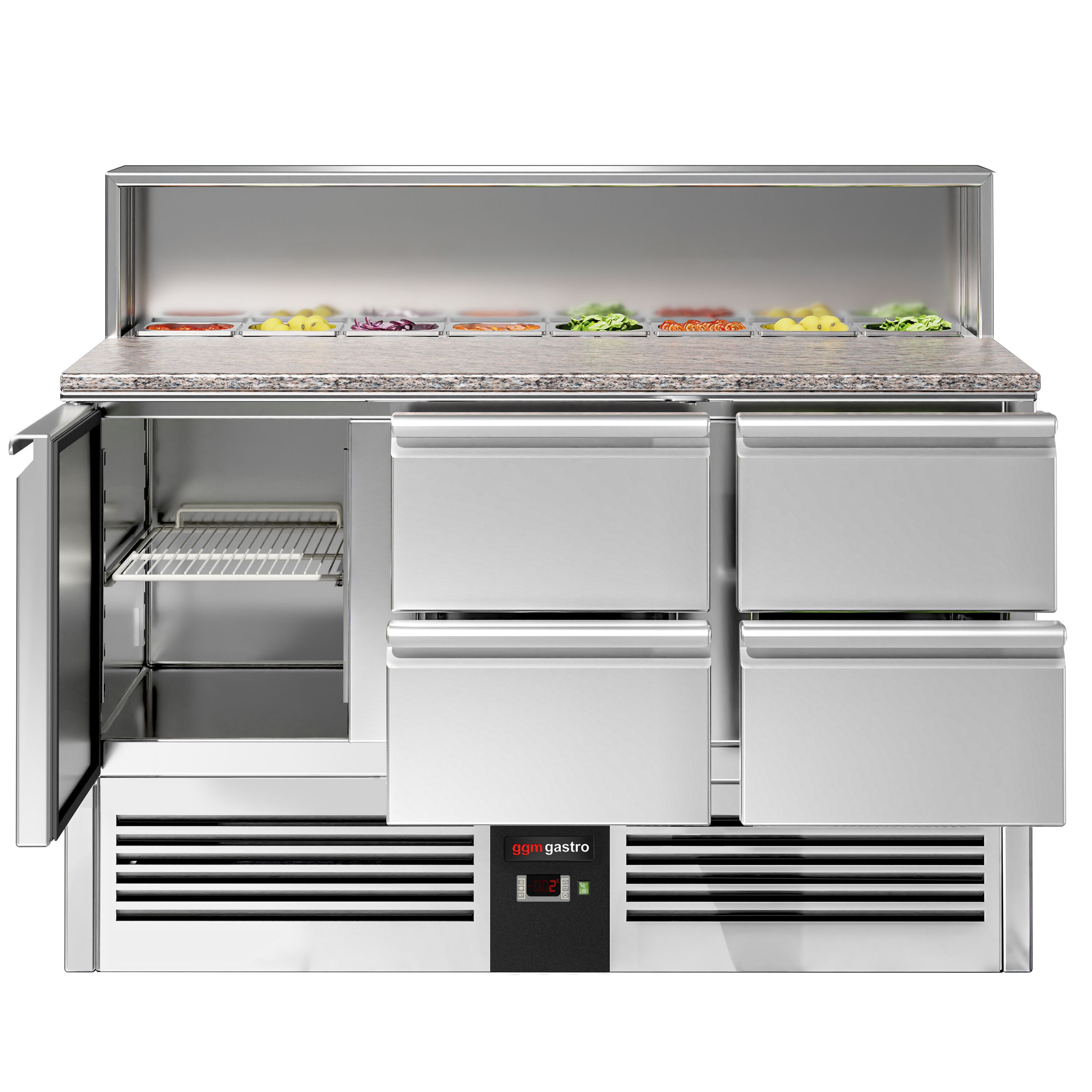 Salatilett PREMIUM, 1368mm, 1 uks+4 sahtlit