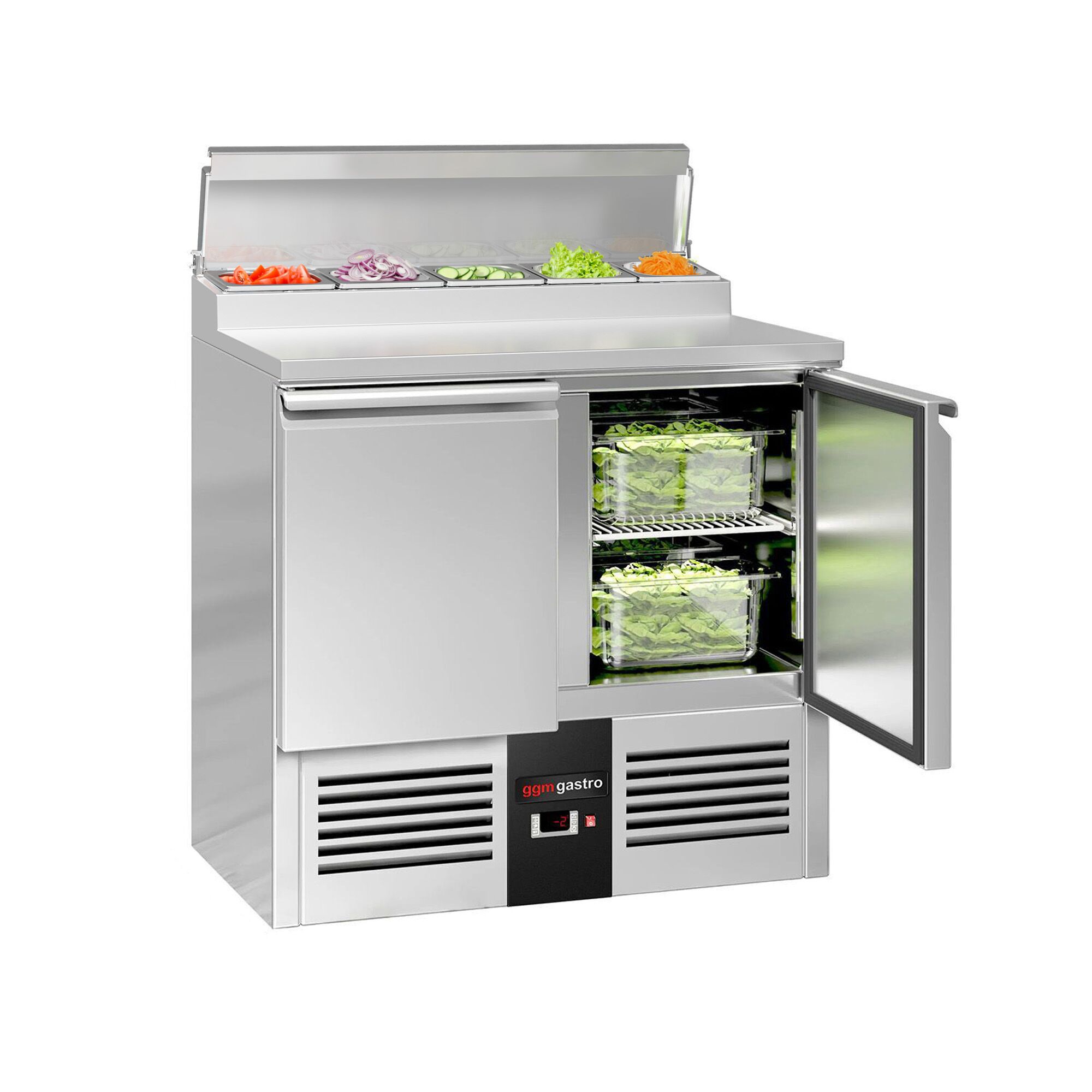 Salatileti ettevalmistuslaud PREMIUM, 900mm, 2 ust