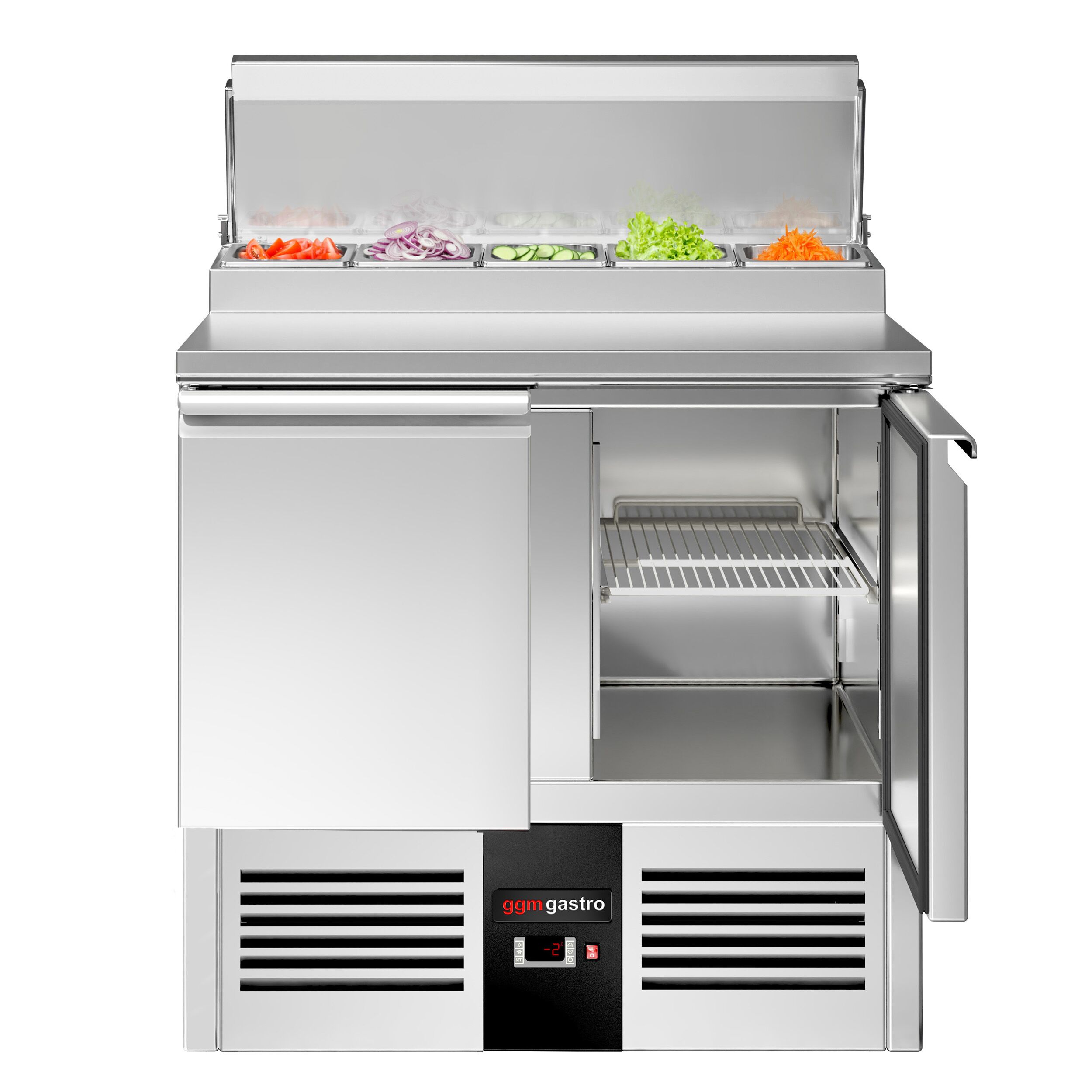 Salatileti ettevalmistuslaud PREMIUM, 900mm, 2 ust