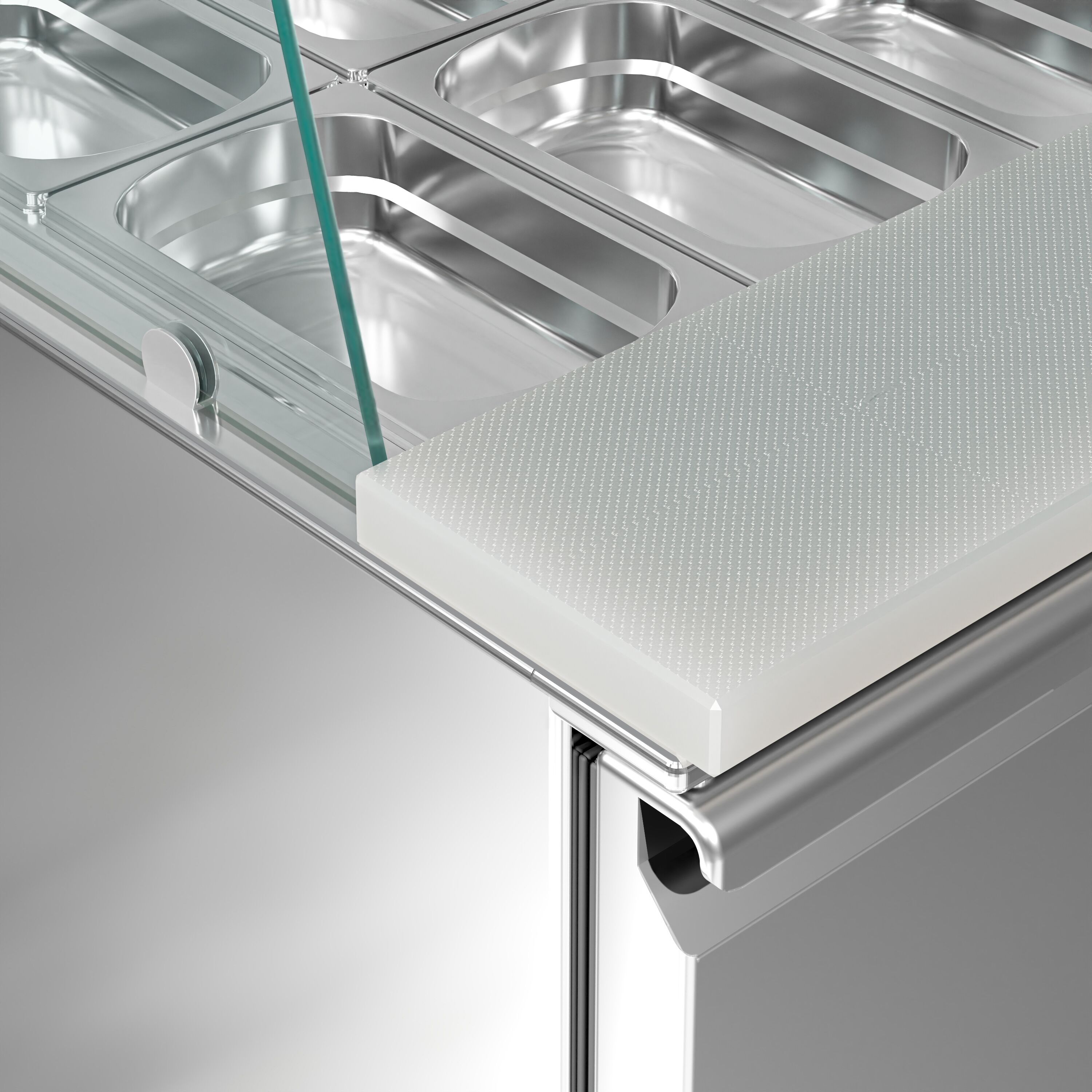 Salatilett PREMIUM, 900mm, 2 ust, klaasvitriin