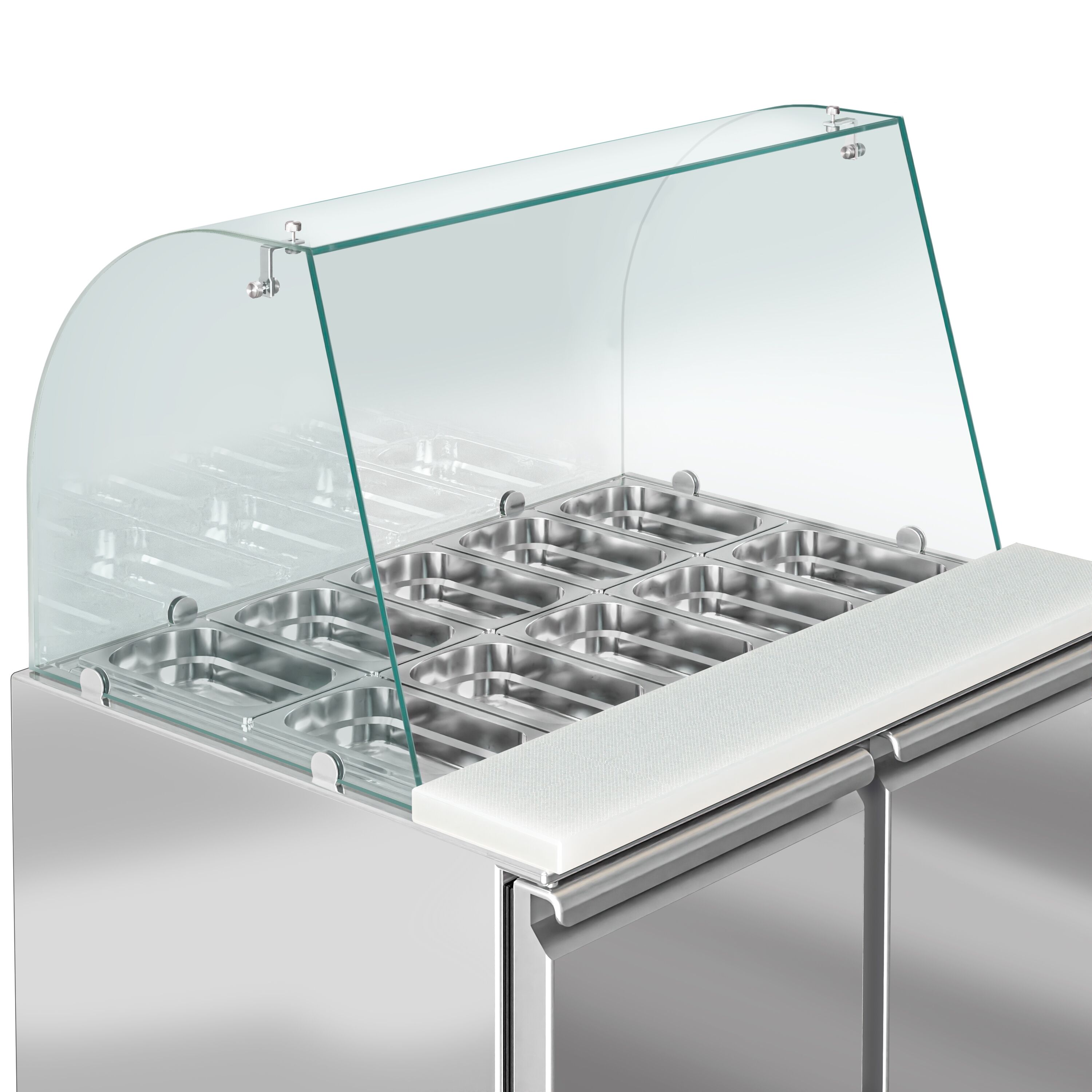 Salatilett PREMIUM, 900mm, 2 ust, klaasvitriin