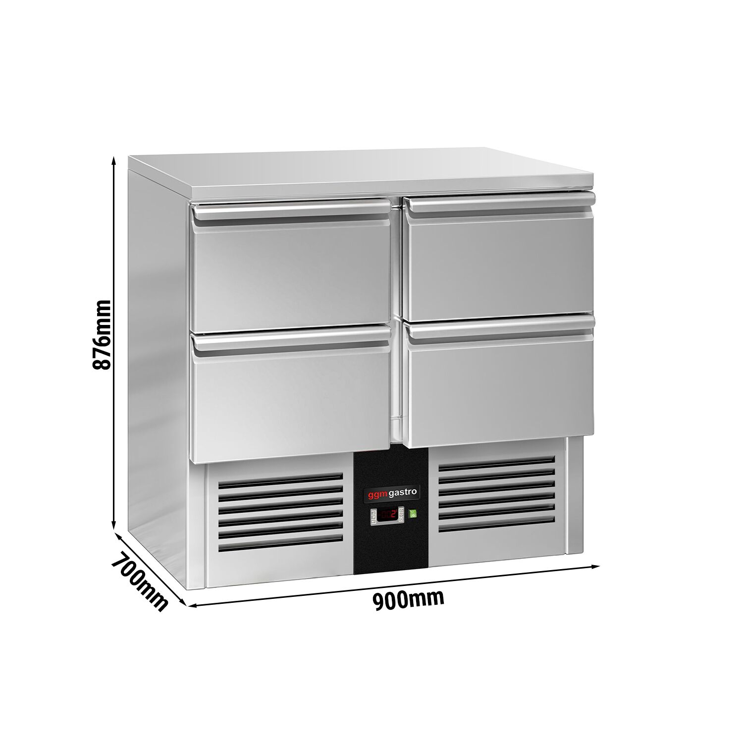Külmlaud PREMIUM 900×700mm, 4 sahtlit