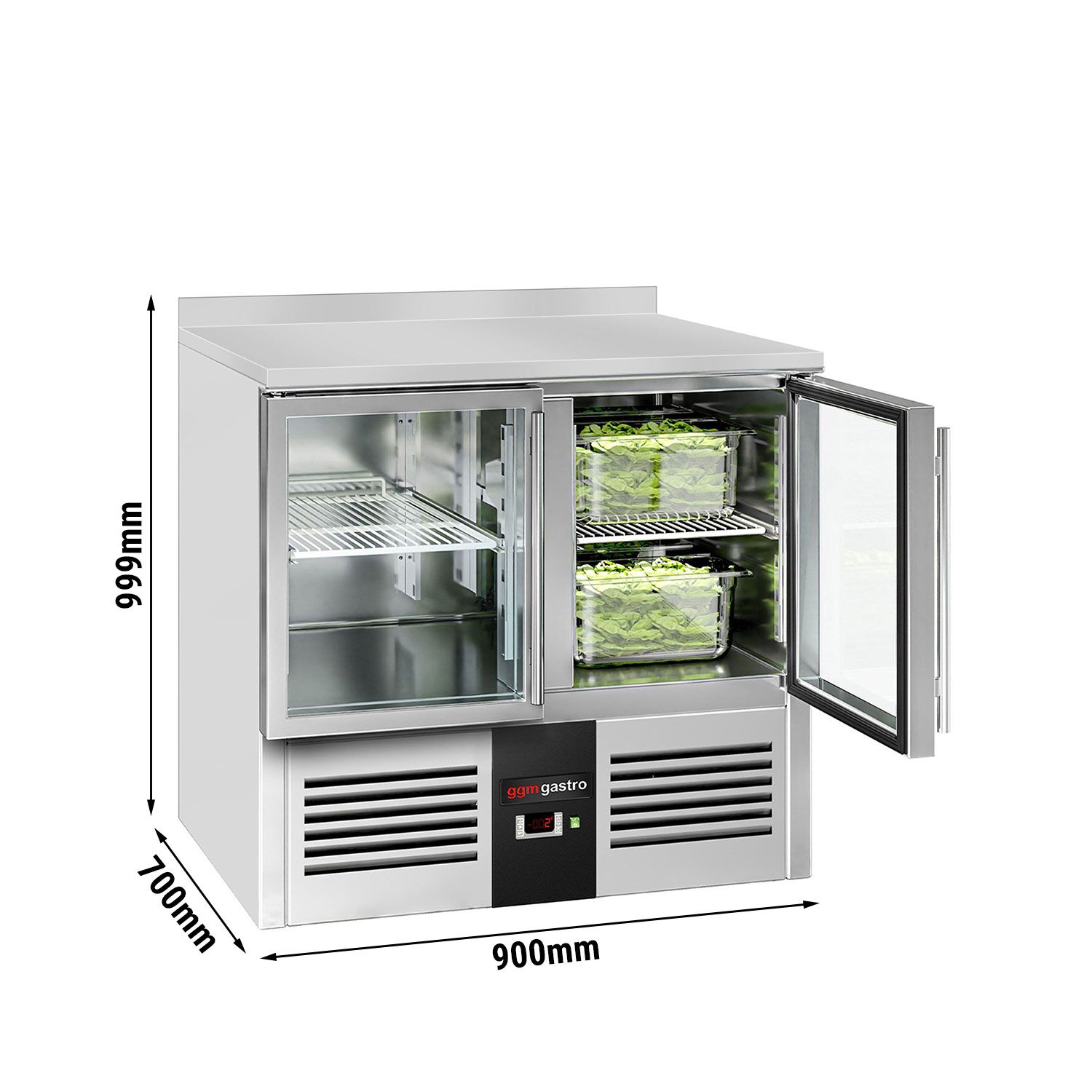 Külmlaud PREMIUM 900×700mm, klaasuksed