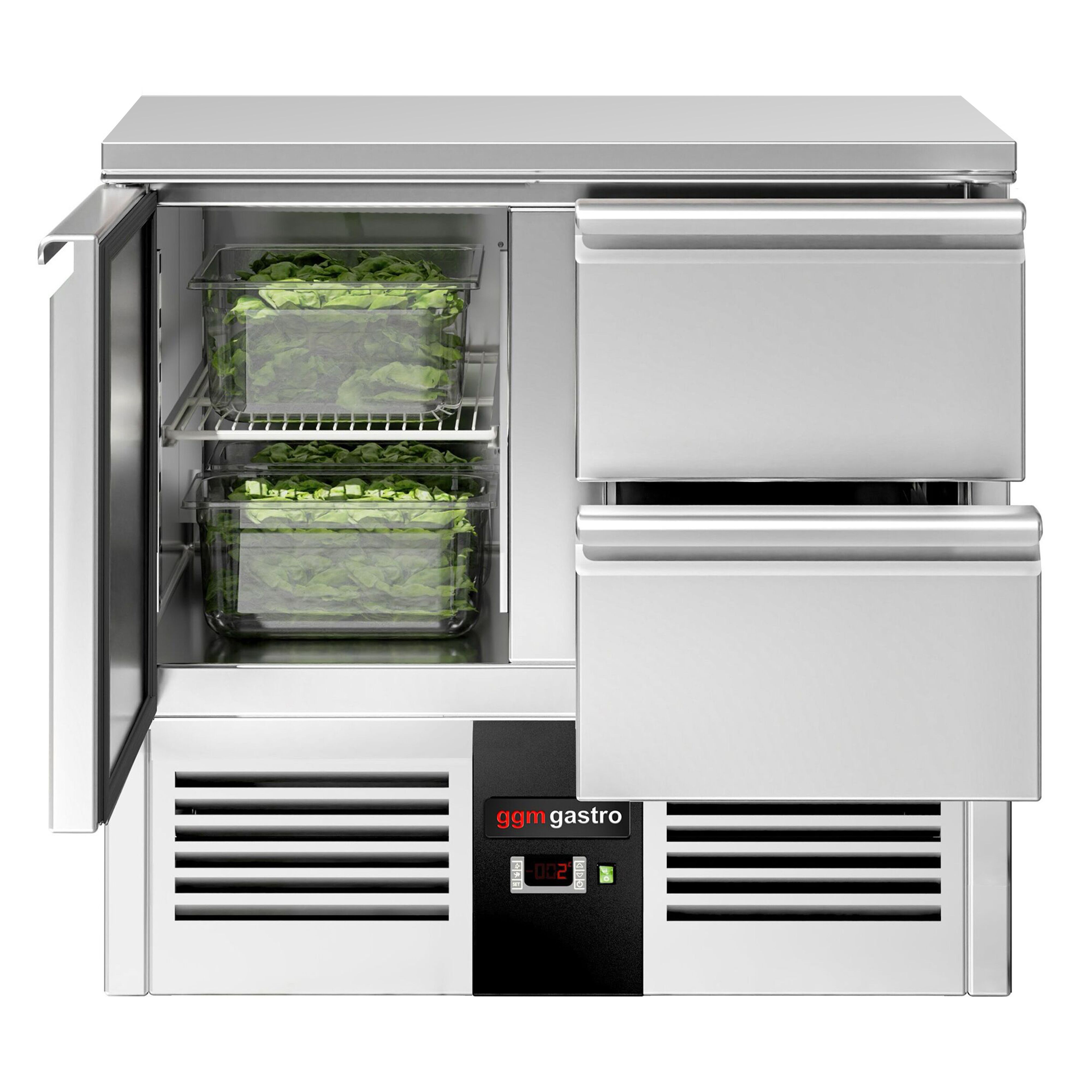 Külmlaud PREMIUM 900×700mm, 1 uks ja 2 sahtlit