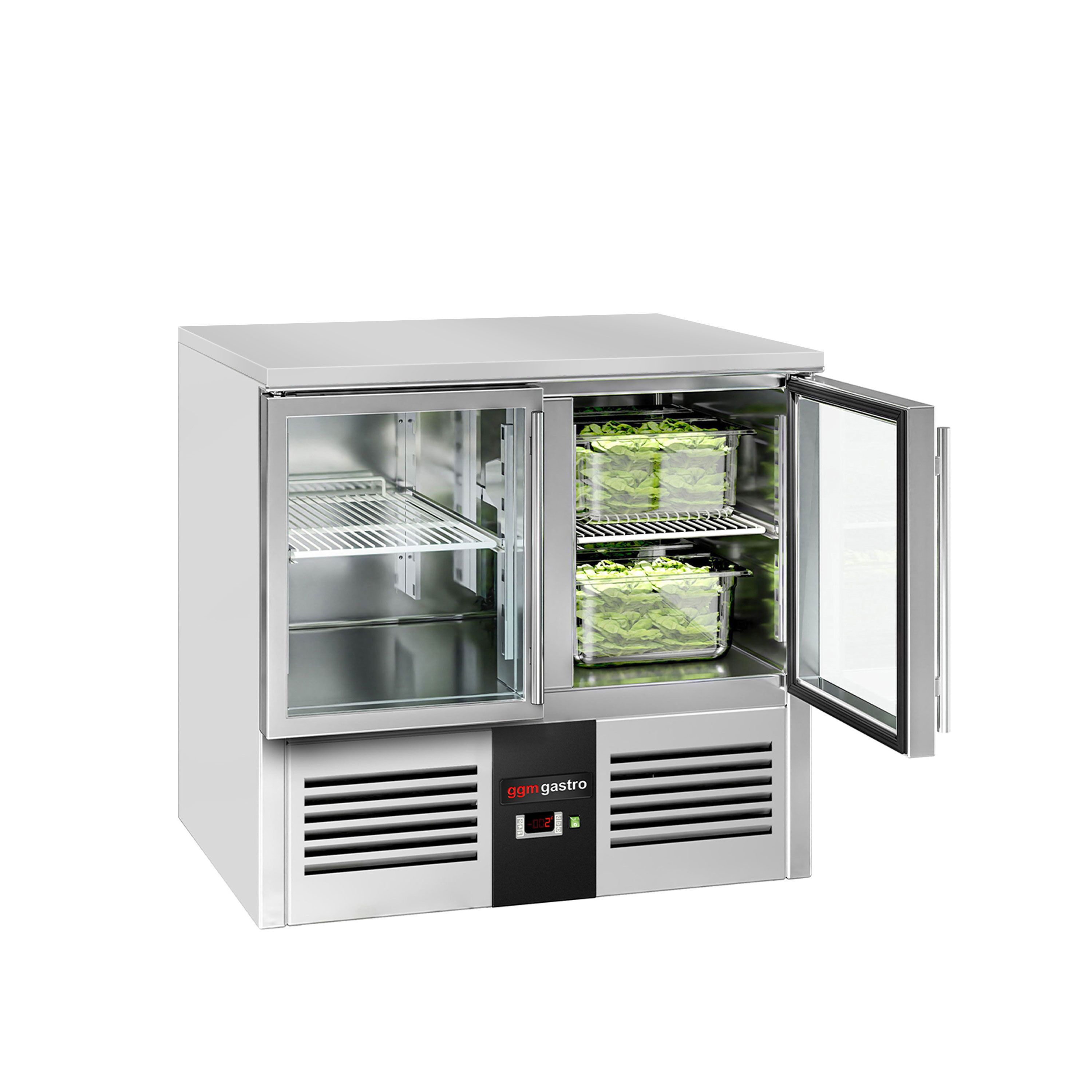 Külmlaud PREMIUM 900×700mm, klaasuksed ja graniittasapind