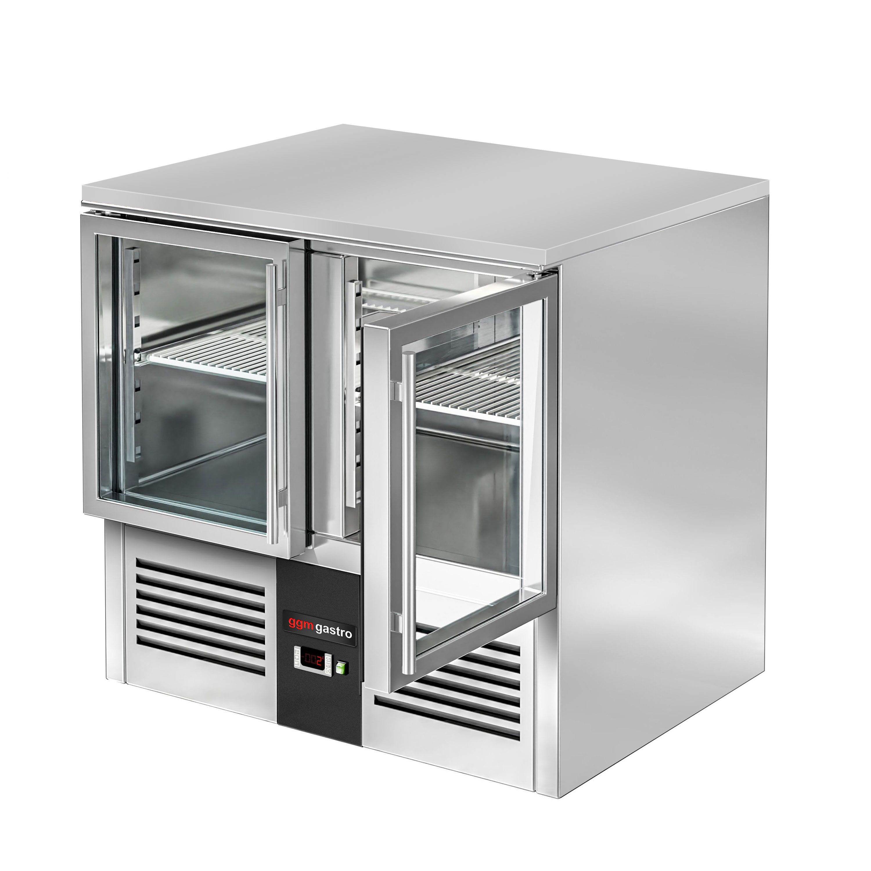 Külmlaud PREMIUM 900×700mm, klaasuksed ja graniittasapind