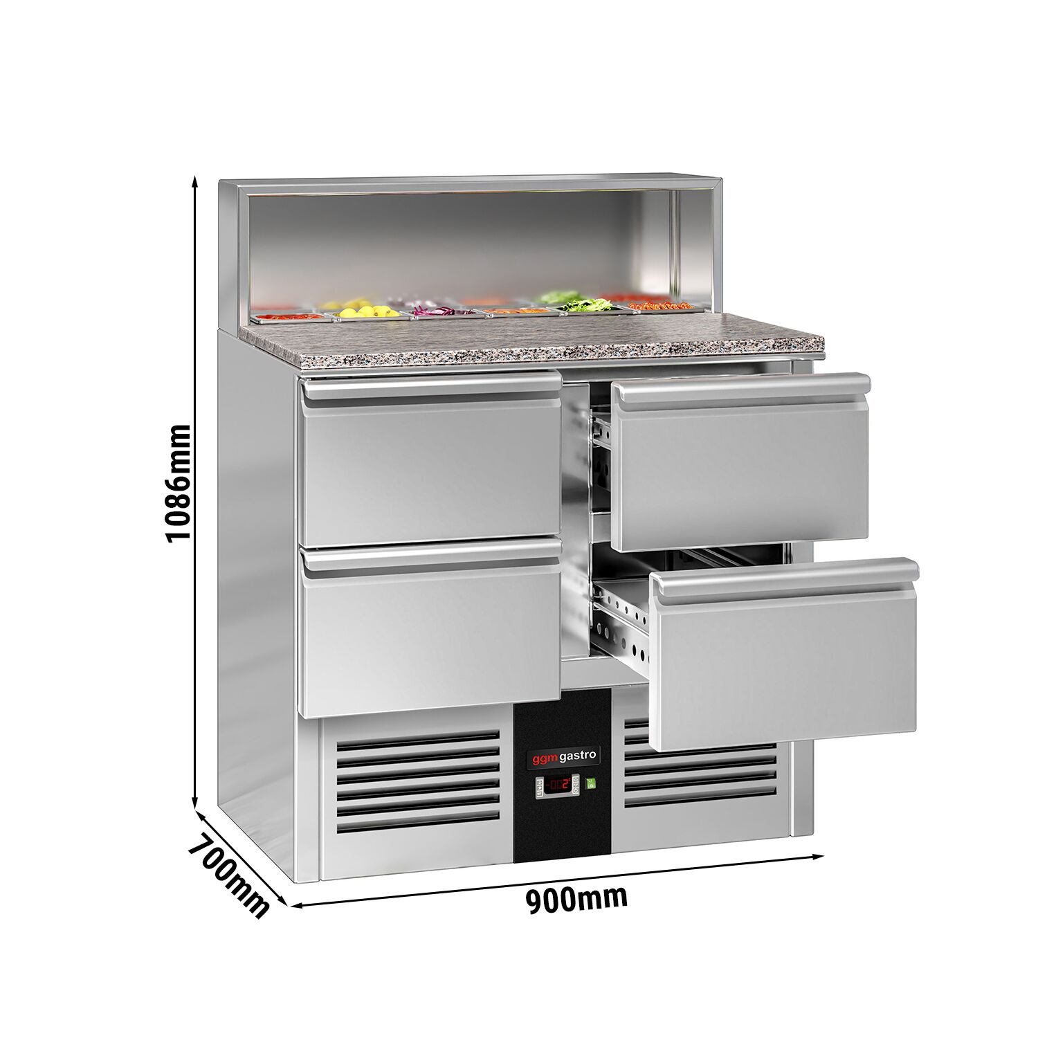 Salatilett PREMIUM, 903mm, 4 sahtlit
