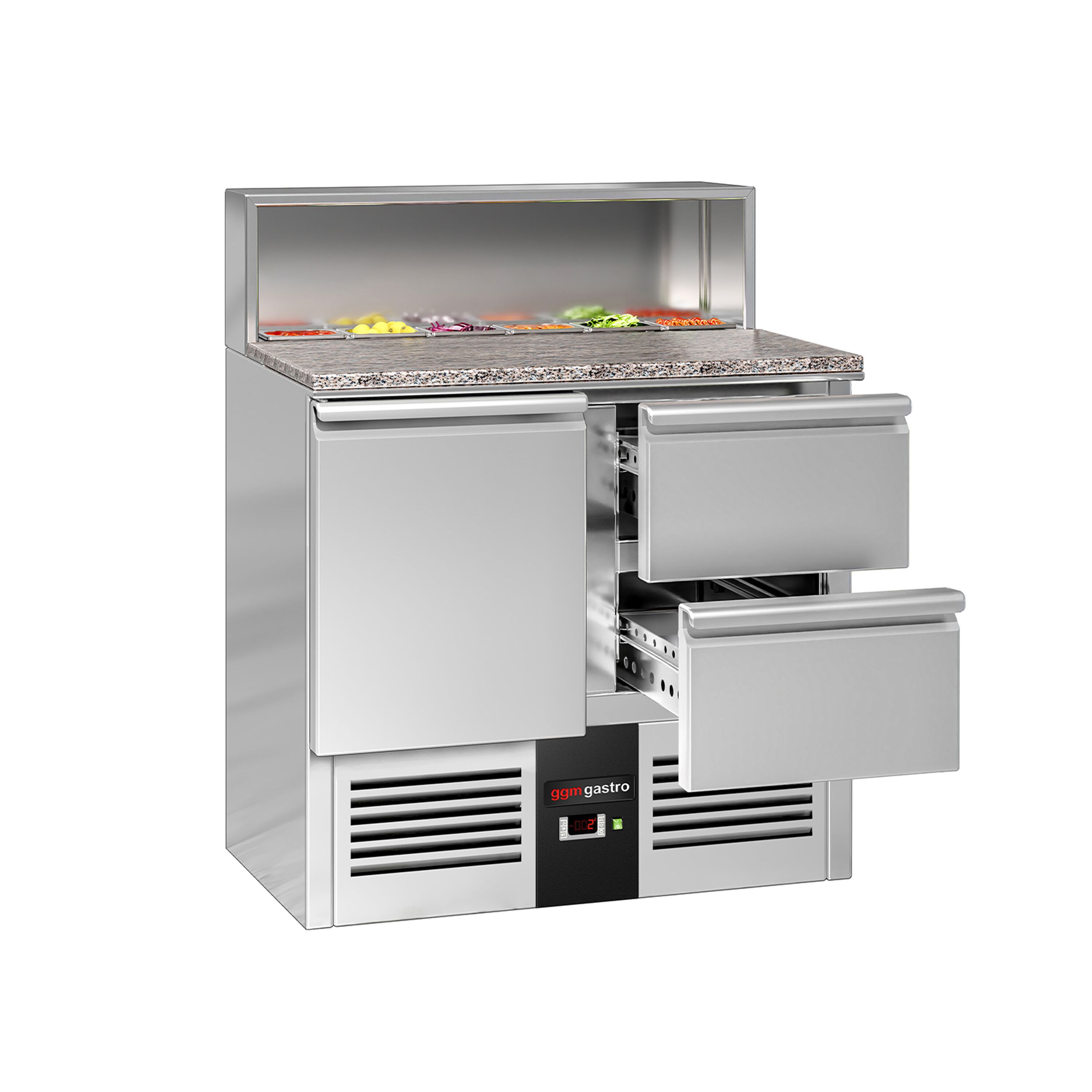 Salatilett PREMIUM, 903mm, 1 uks+2 sahtlit