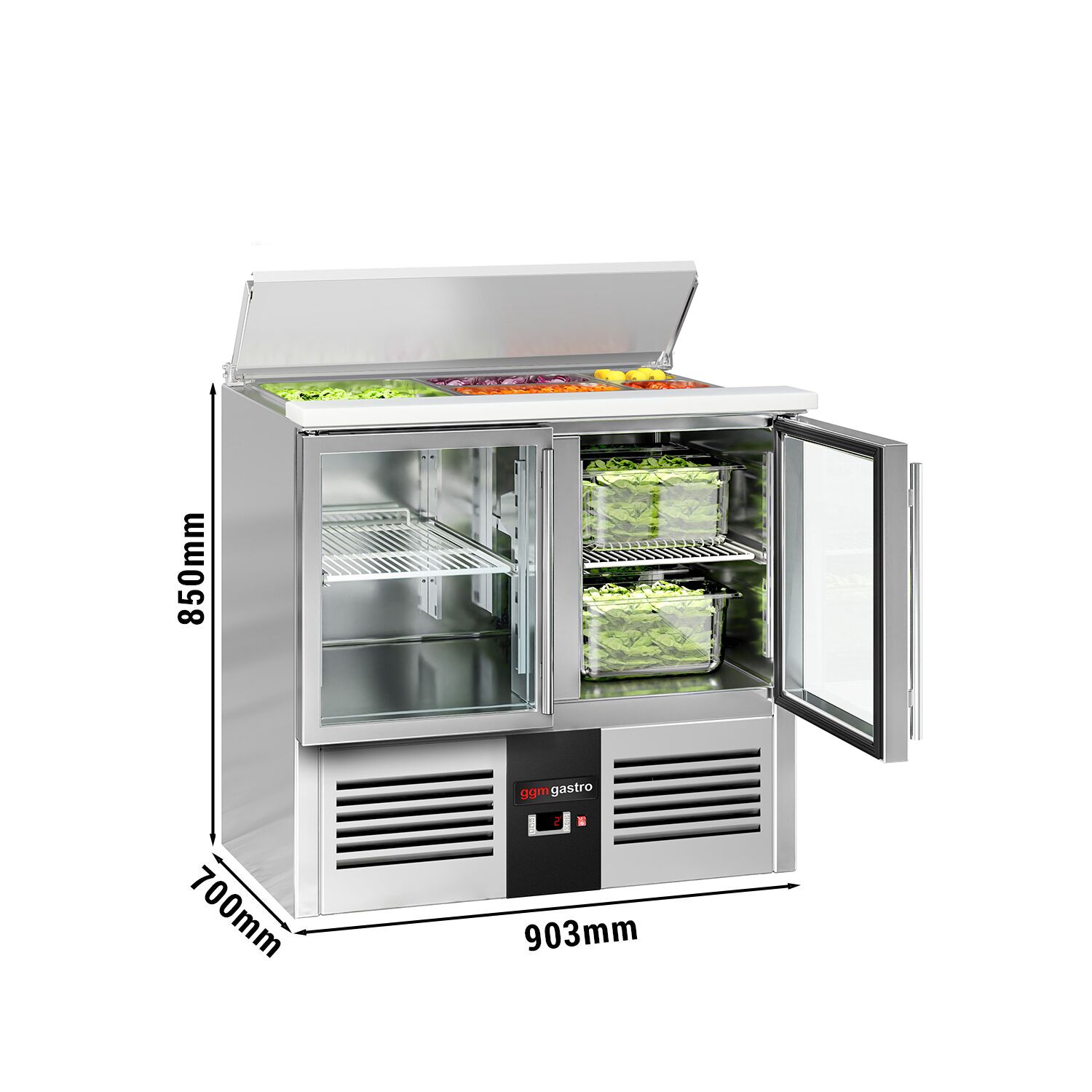 Salatilett PREMIUM, 903mm, 2 klaasust