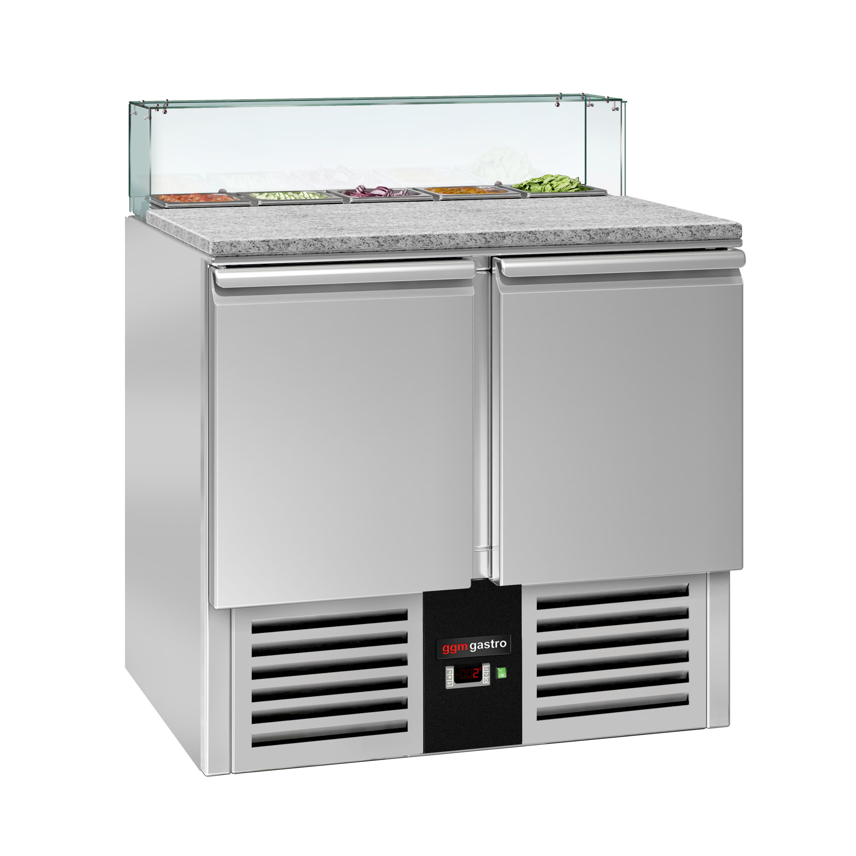 Salatilett PREMIUM, 900mm, 2 ust, kandiline klaasvitriin