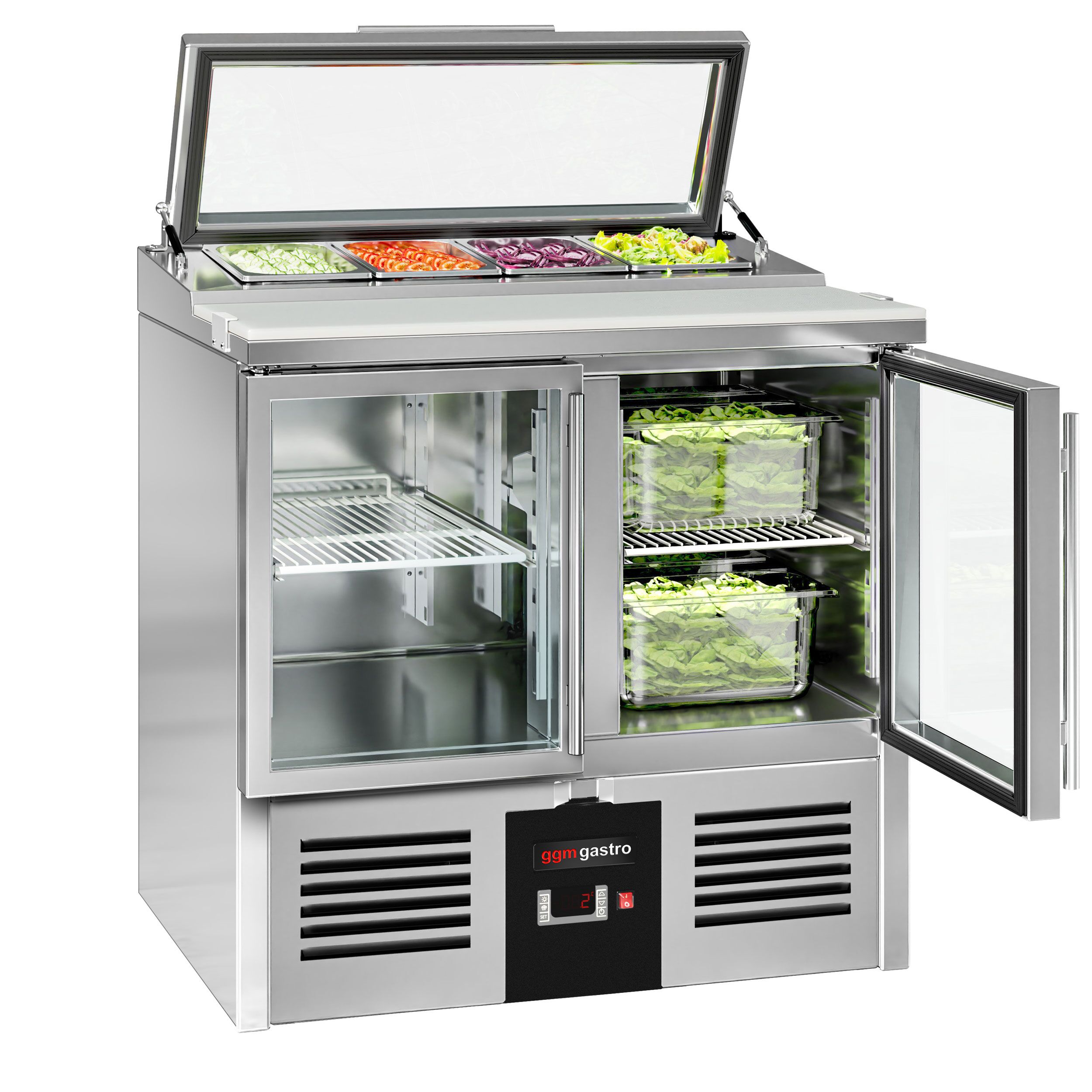 Salatilett PREMIUM, 900mm, 2 klaasust