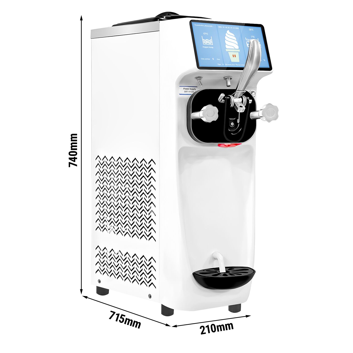 Pehme jäätise masin, 16l/h