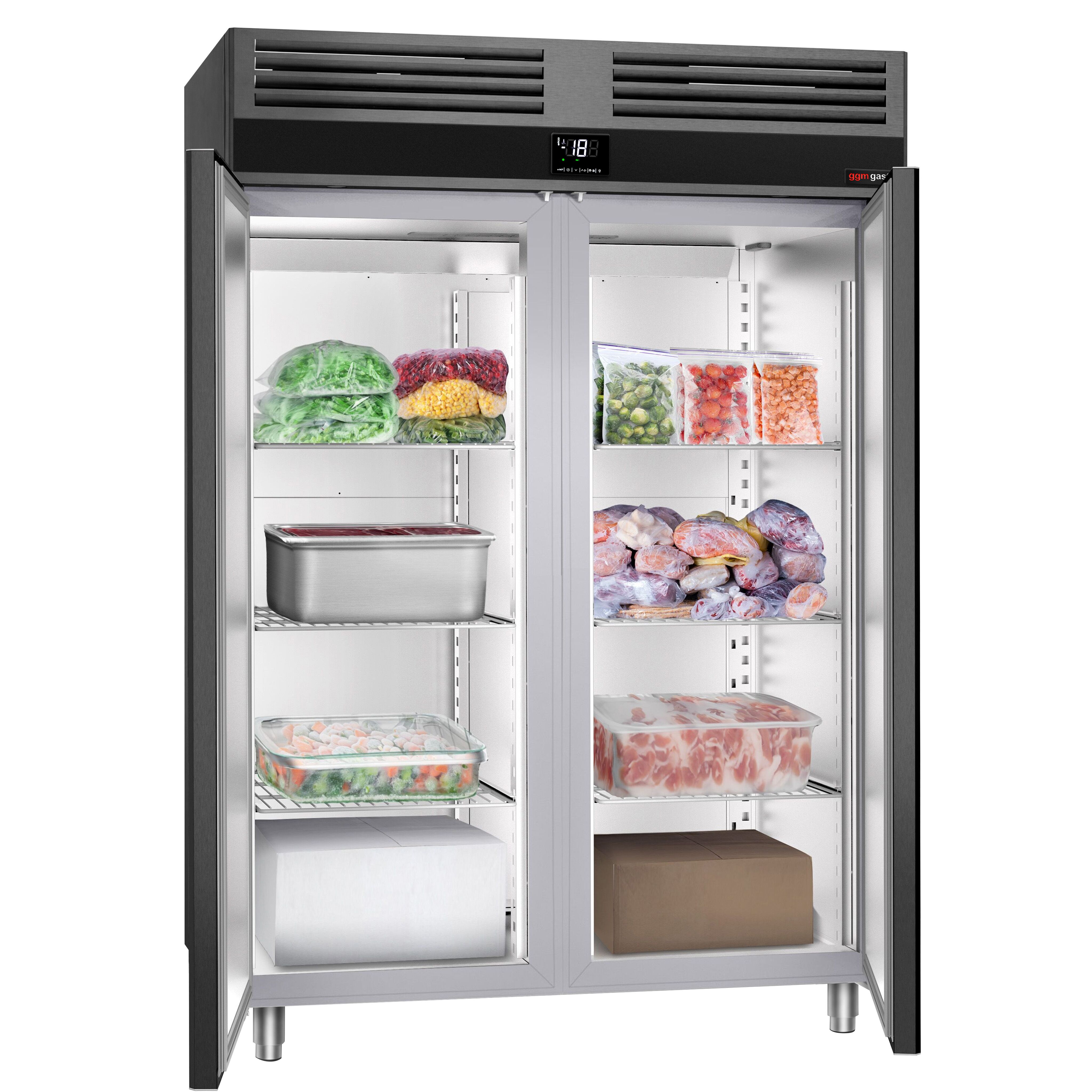 Sügavkülmkapp PREMIUM GN2/1, 1400l, 2 ust