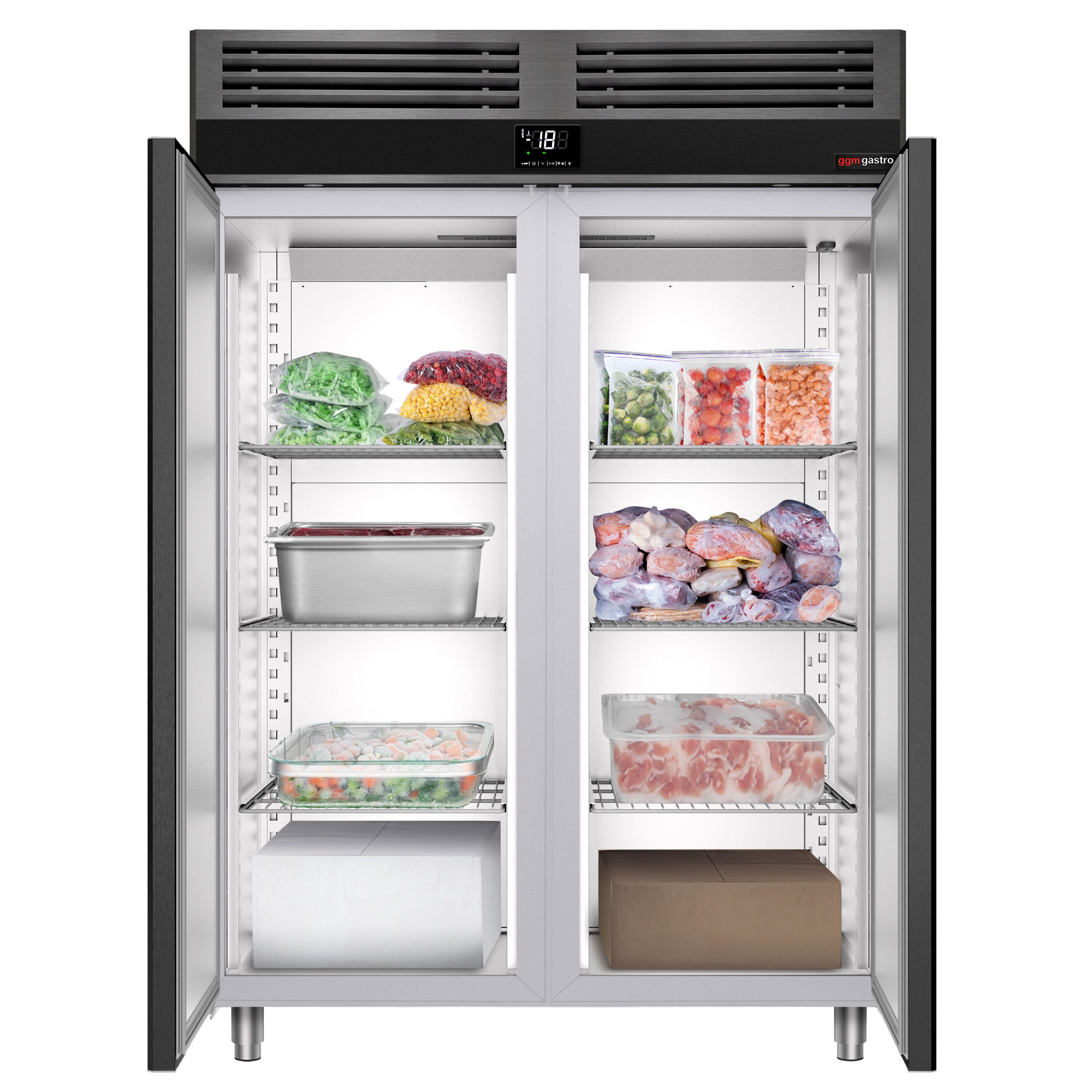 Sügavkülmkapp PREMIUM GN2/1, 1400l, 2 ust