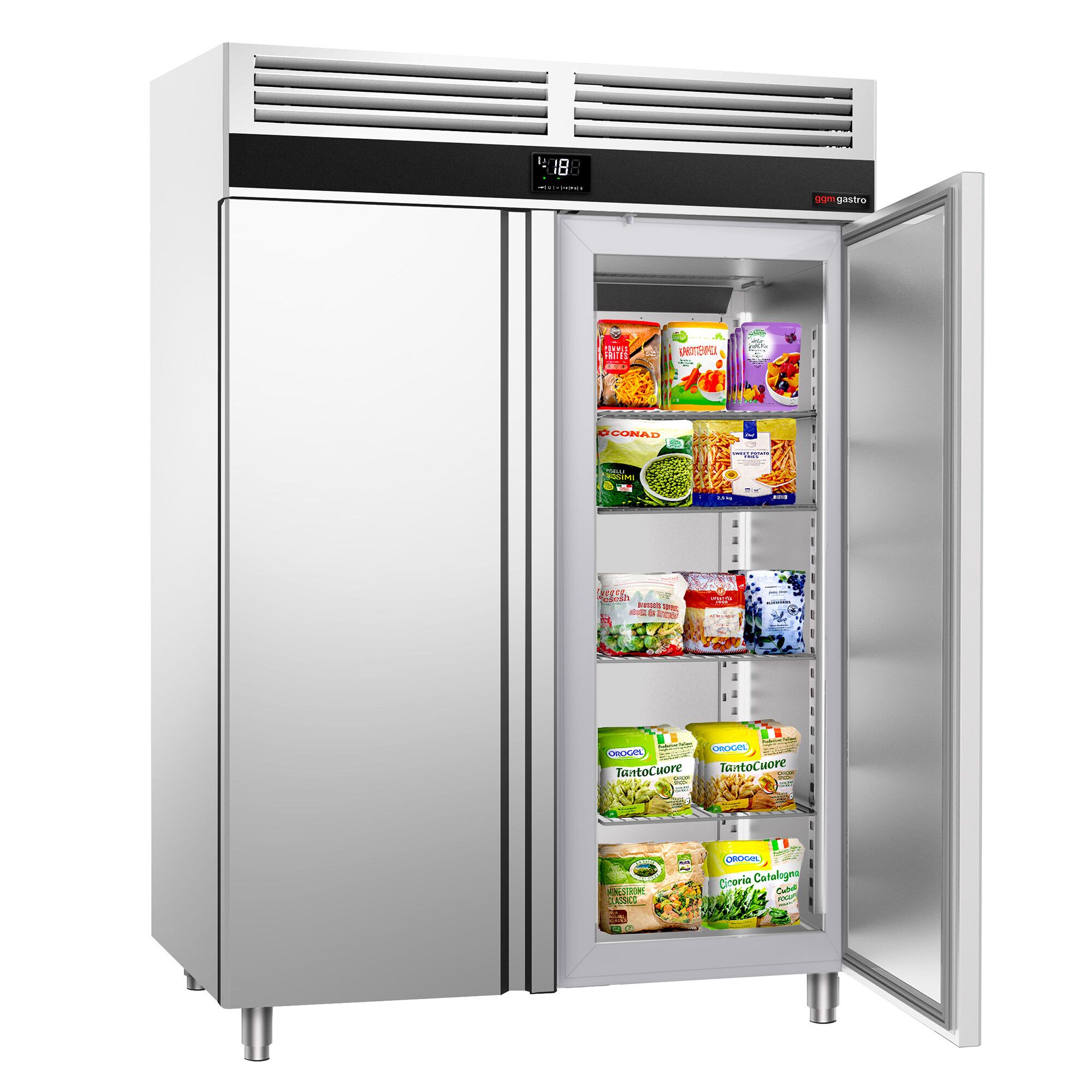 Sügavkülmkapp PREMIUM GN2/1, 1400l, 2 klaasust