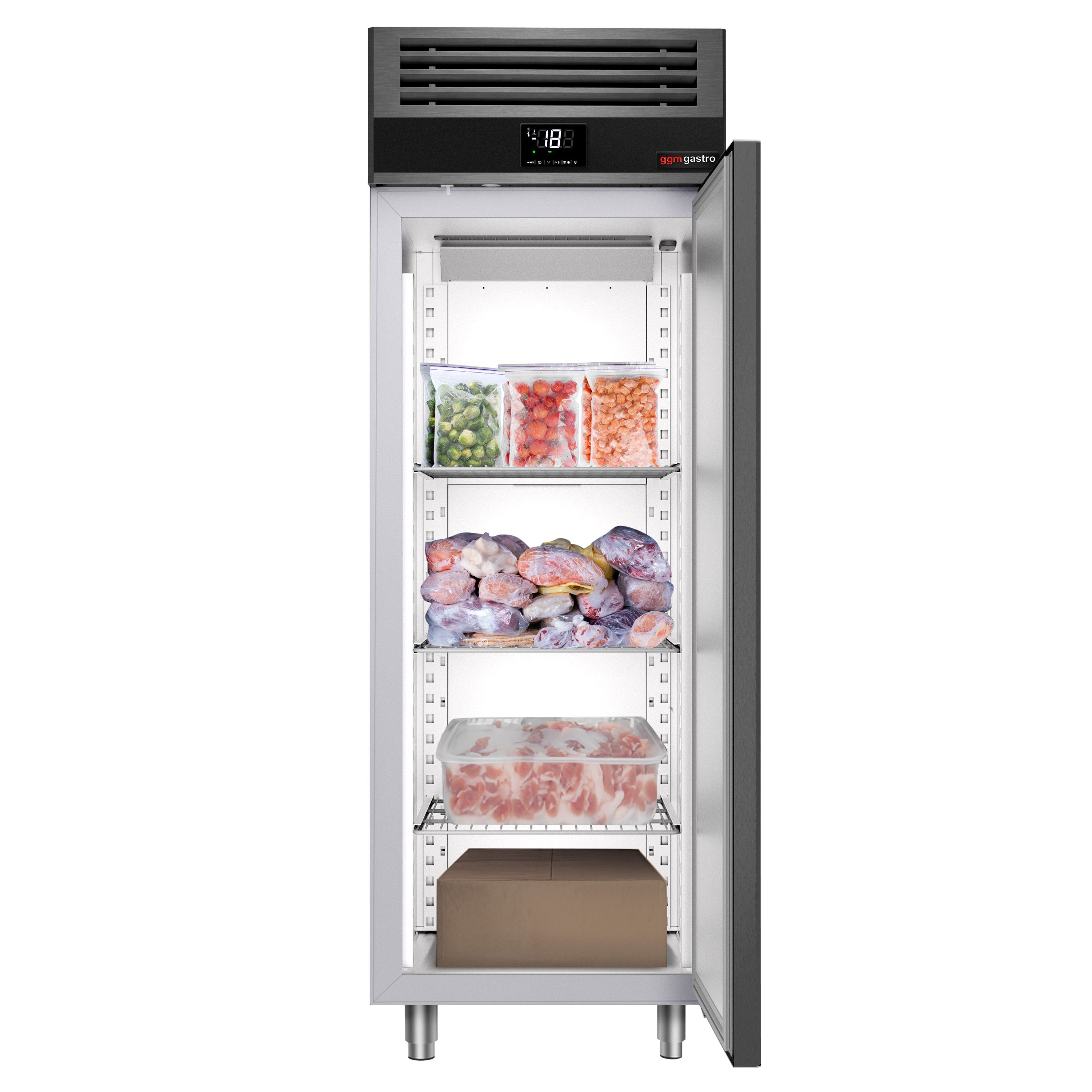 Vitriinsügavkülmik PREMIUM GN2/1, 700l, antratsiit