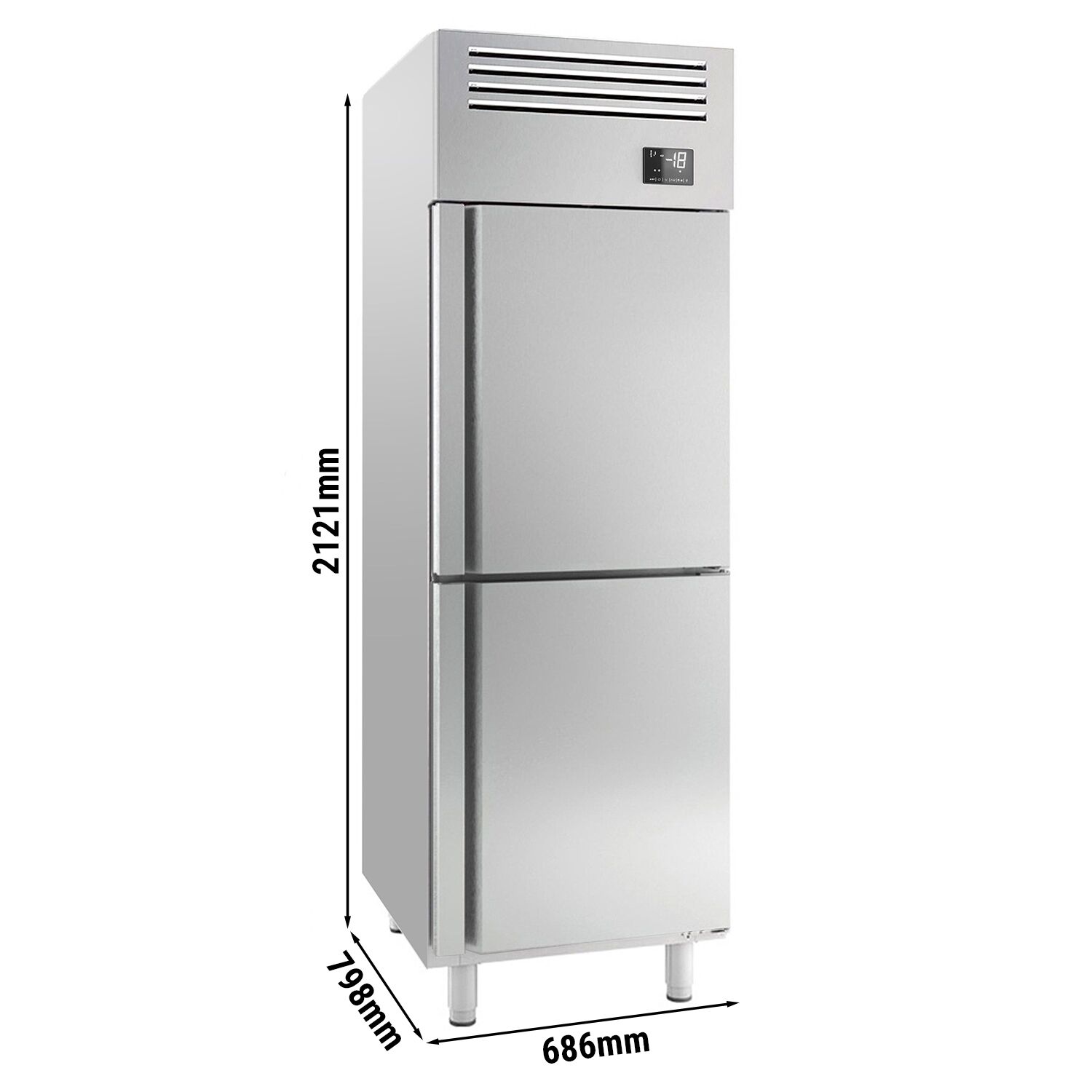 Sügavkülmkapp PREMIUM PLUS GN2/1, 560l, 2 poolust