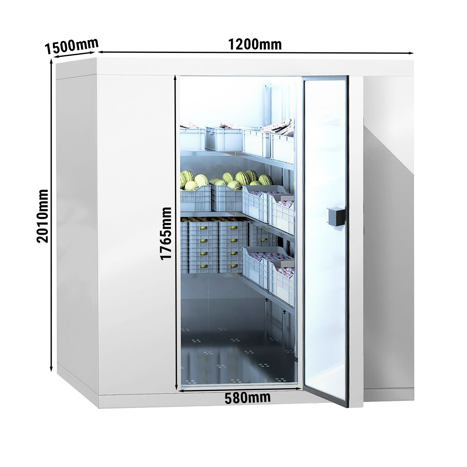 Sügavkülmkamber, 1200×1500mm, 2,20m³