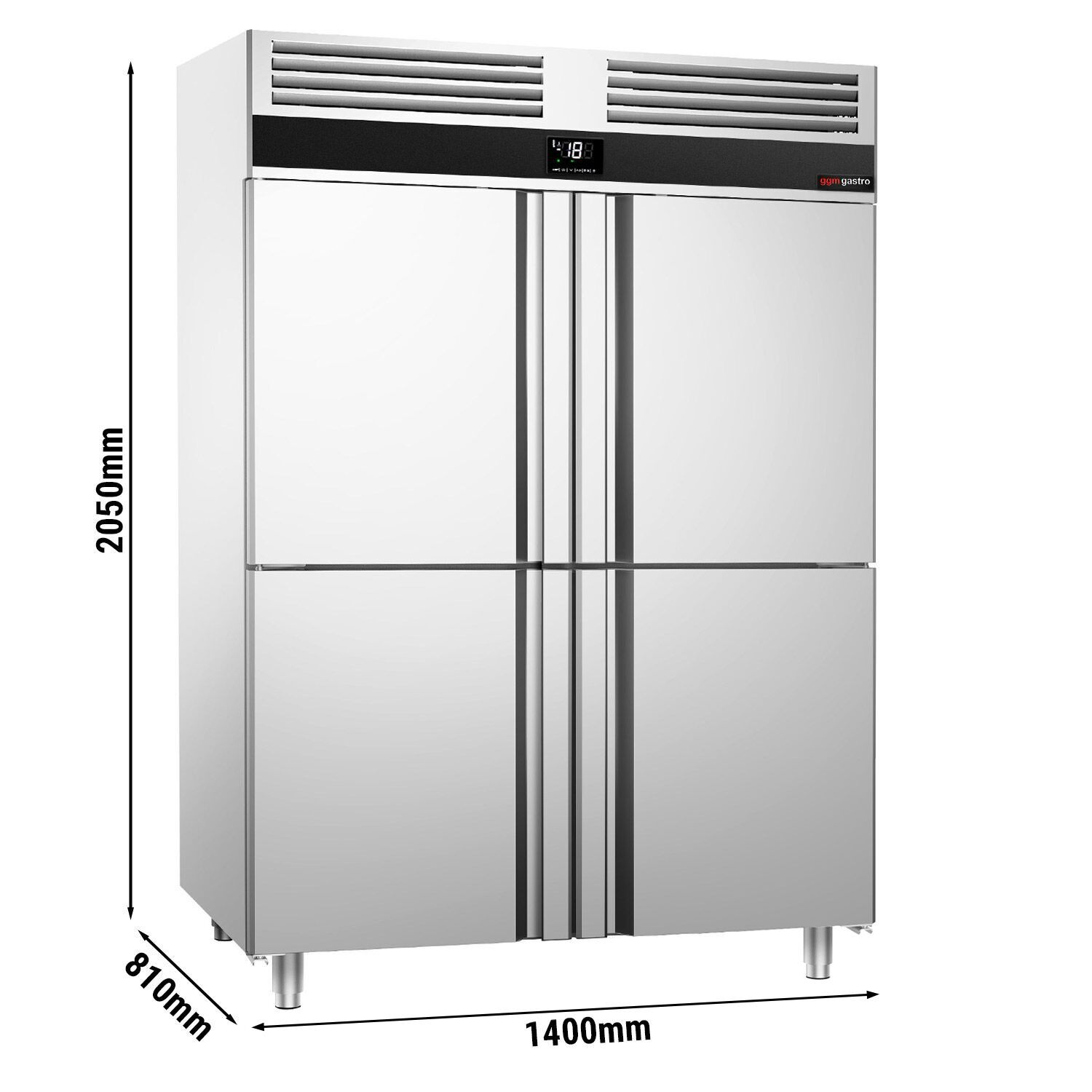 Sügavkülmkapp PREMIUM GN2/1, 1400l, 4 poolust