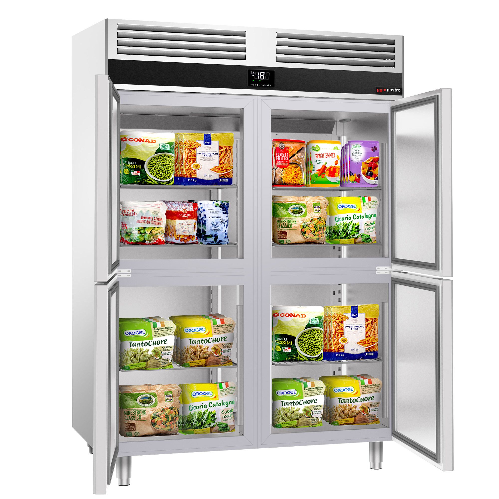 Sügavkülmkapp PREMIUM GN2/1, 1400l, 4 poolust
