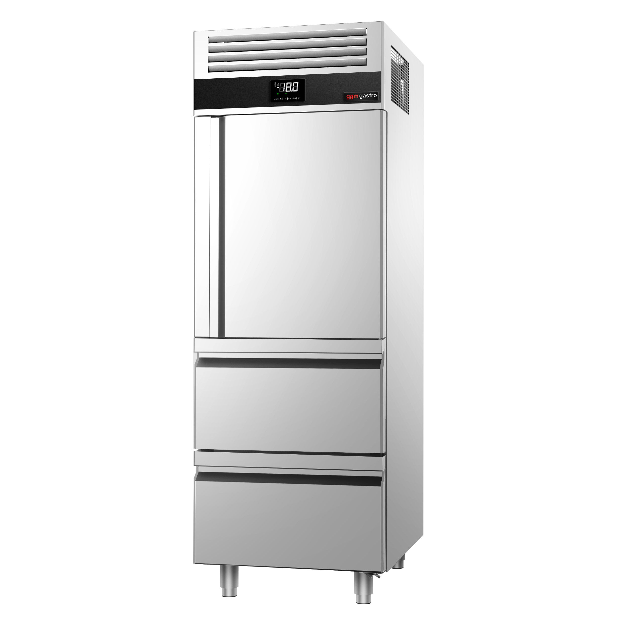 Vitriinsügavkülmik PREMIUM GN2/1, 700l, 1 klaasuks+2 sahtlit