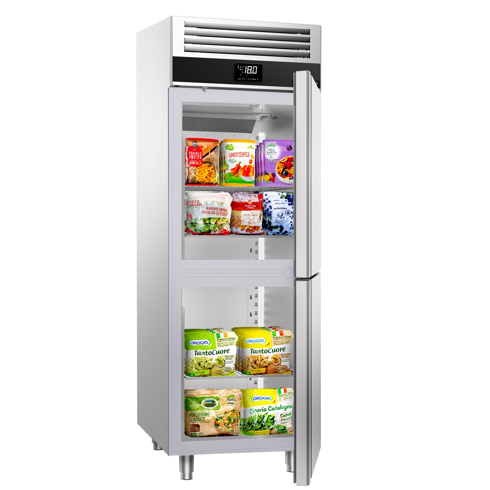 Vitriinsügavkülmik PREMIUM GN1/1, 700l, 2 poolklaasust