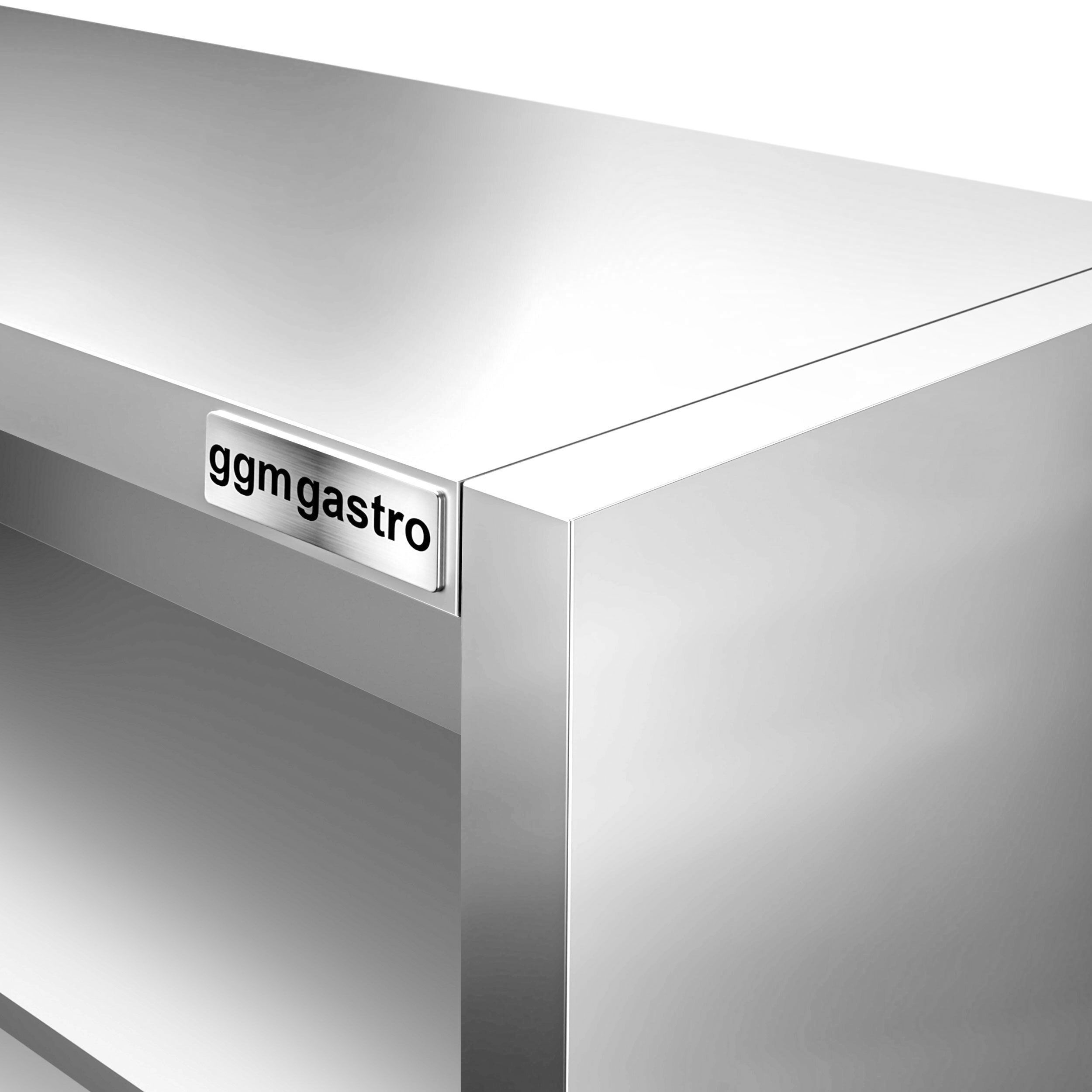 Roostevaba seinakapp 1200 × 400 × 650 mm, avatud