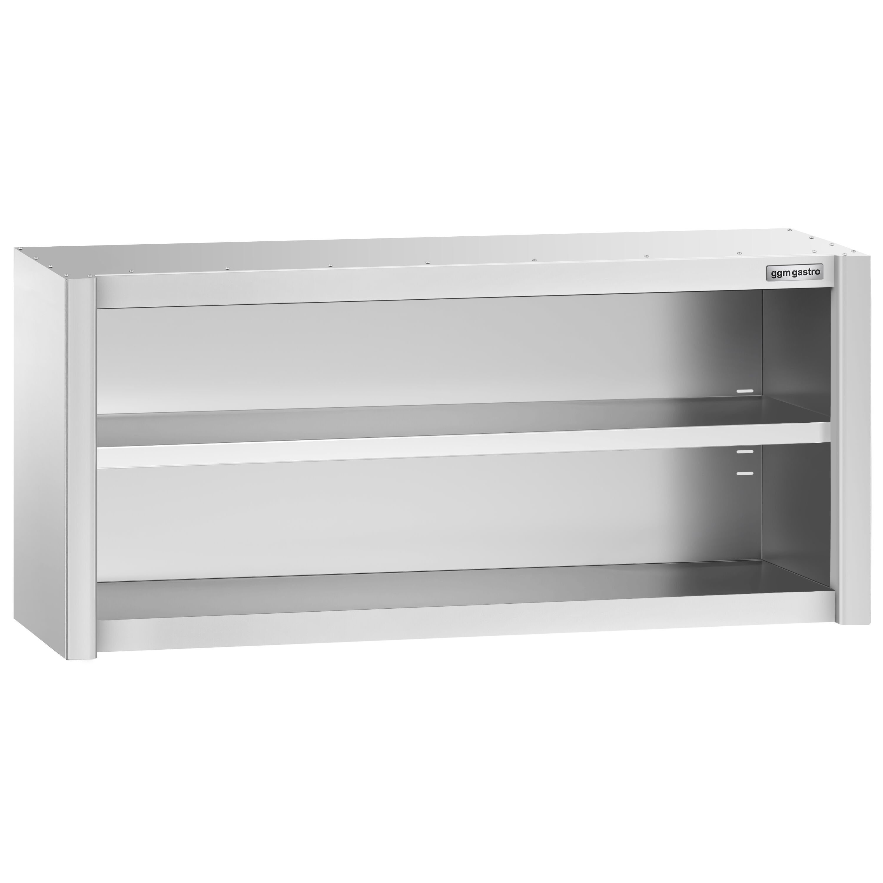 Roostevaba seinakapp 1400 × 400 × 650 mm, avatud