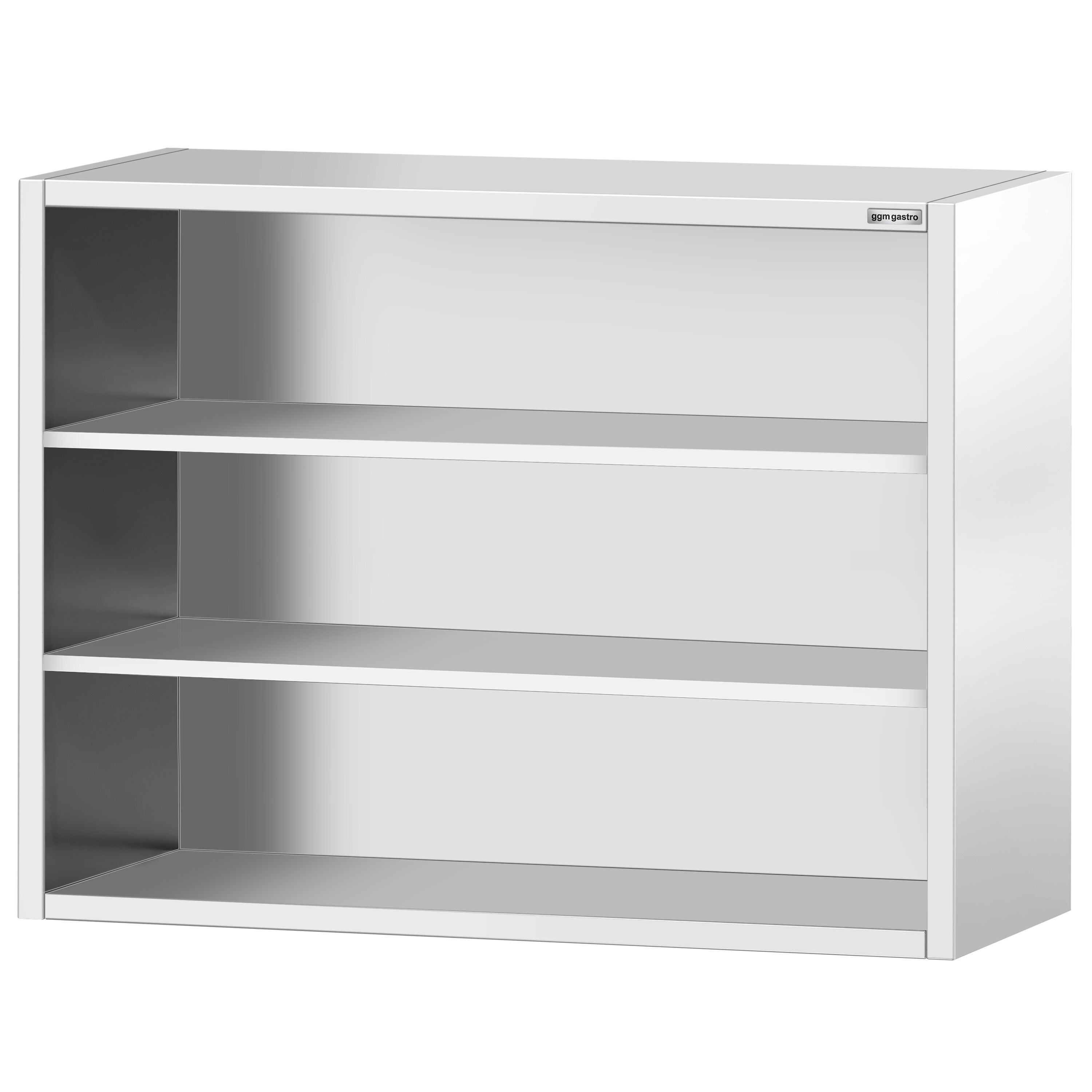 Roostevaba seinakapp 1400 × 400 × 1000 mm, avatud