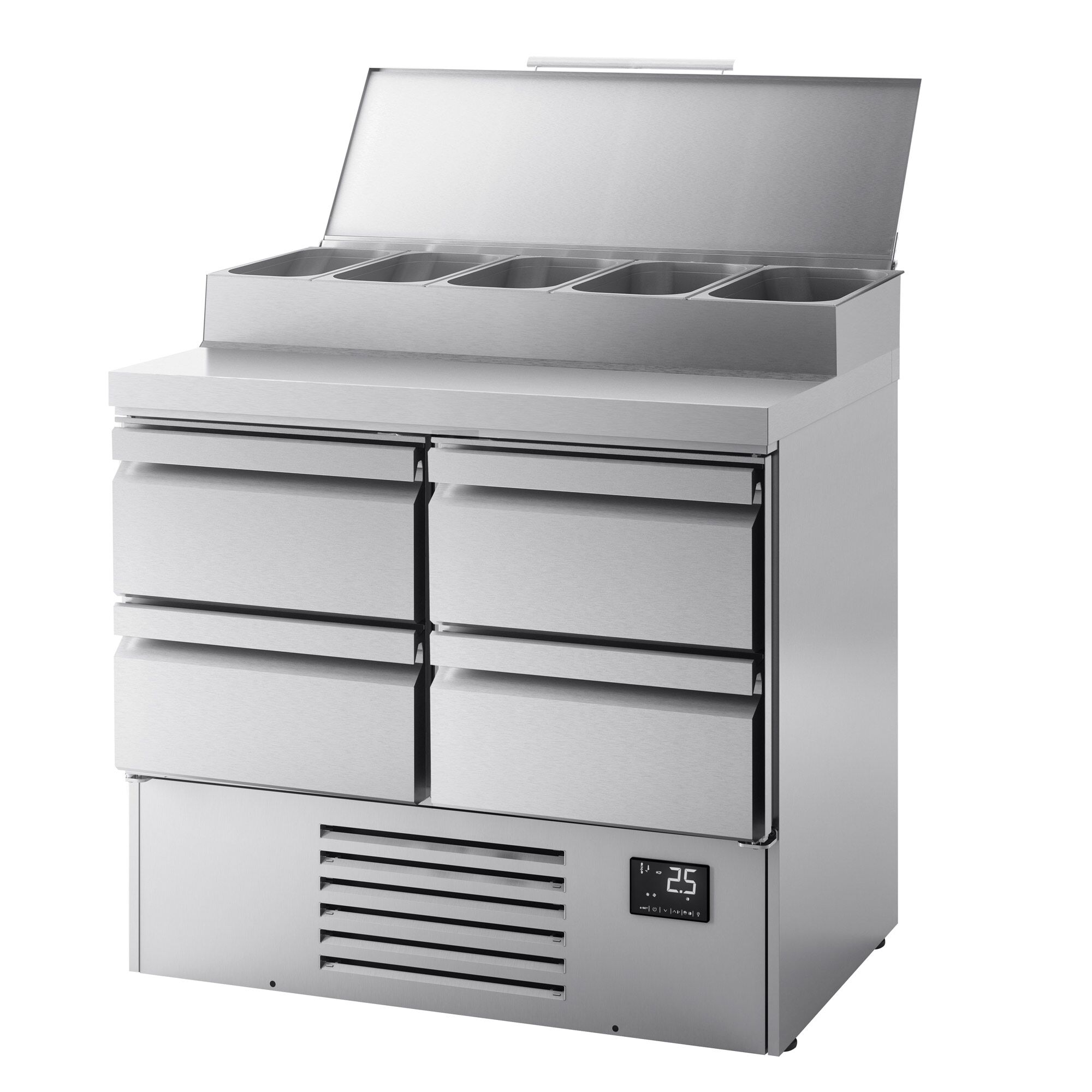 Salatileti ettevalmistuslaud, 978mm, 4 sahtlit