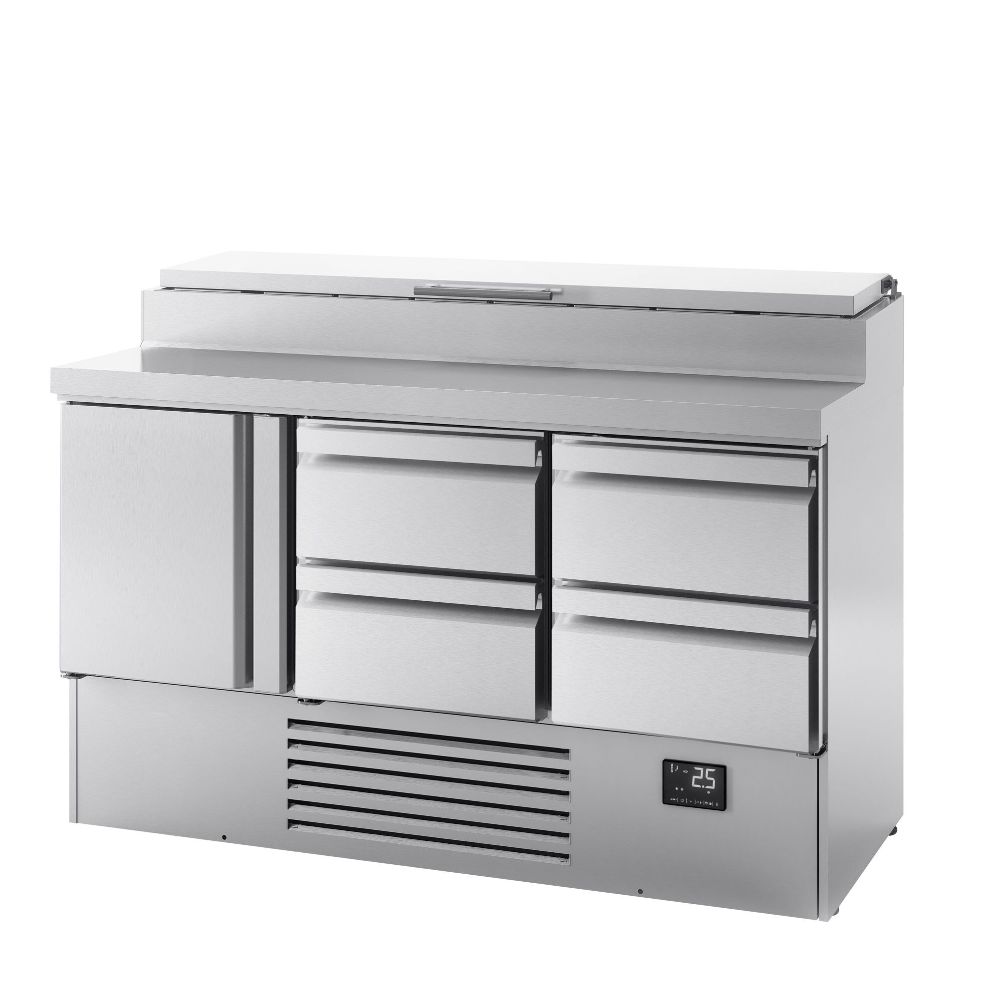 Salatileti ettevalmistuslaud, 1460mm, 1 uks+4 sahtlit