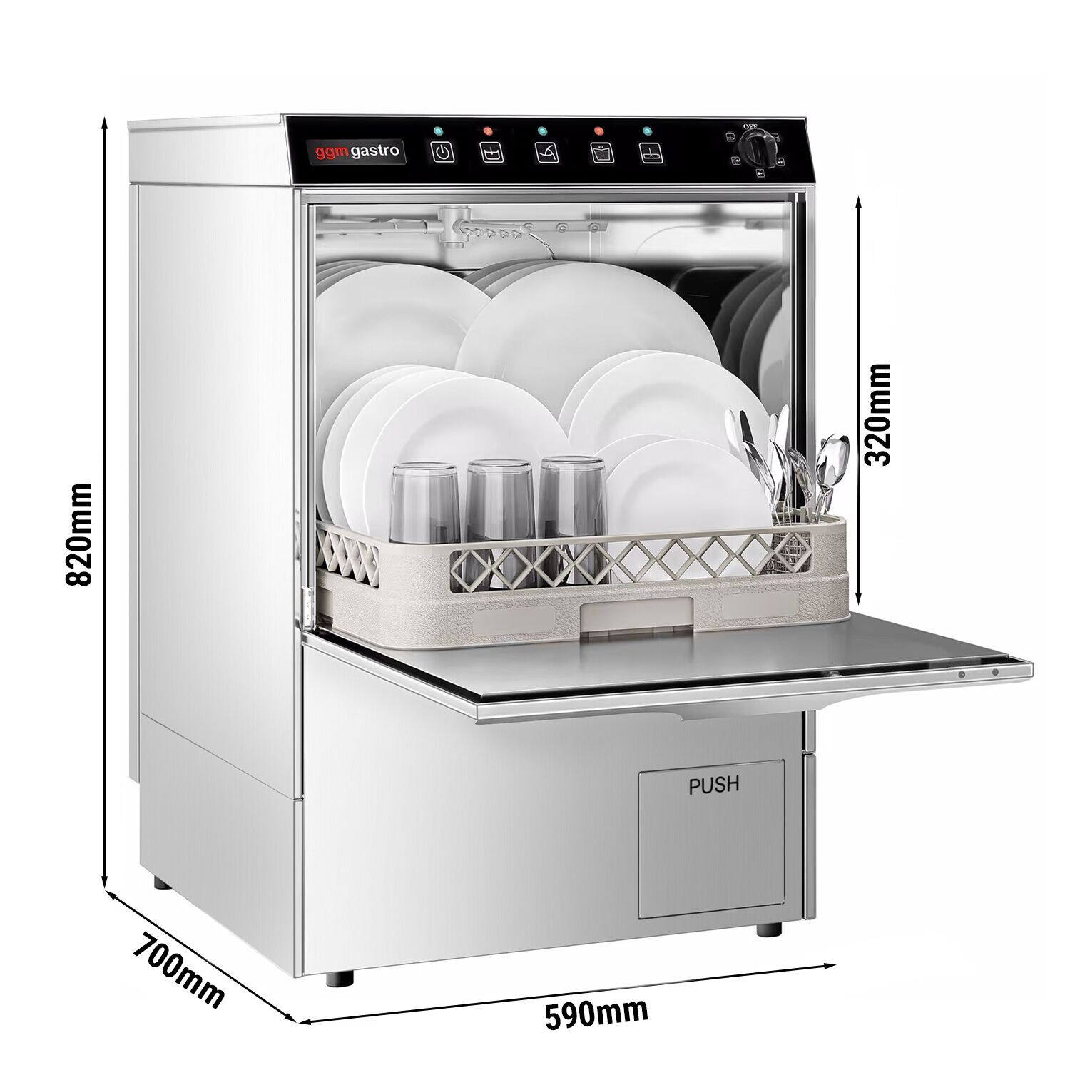 Nõudepesumasin 3,55 kW – manuaalne
