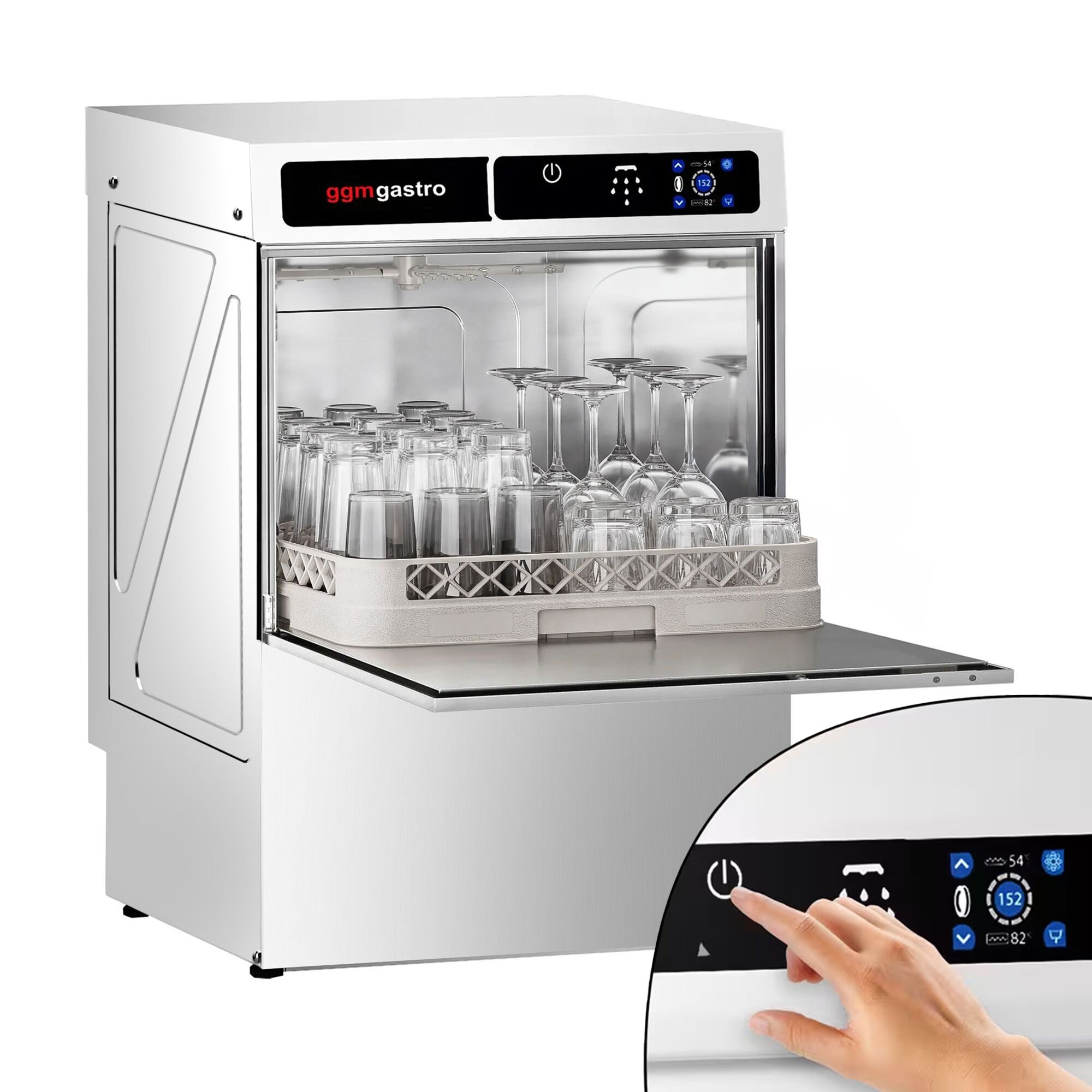 Kompaktne klaasipesumasin 3,3 kW – puuteekraaniga