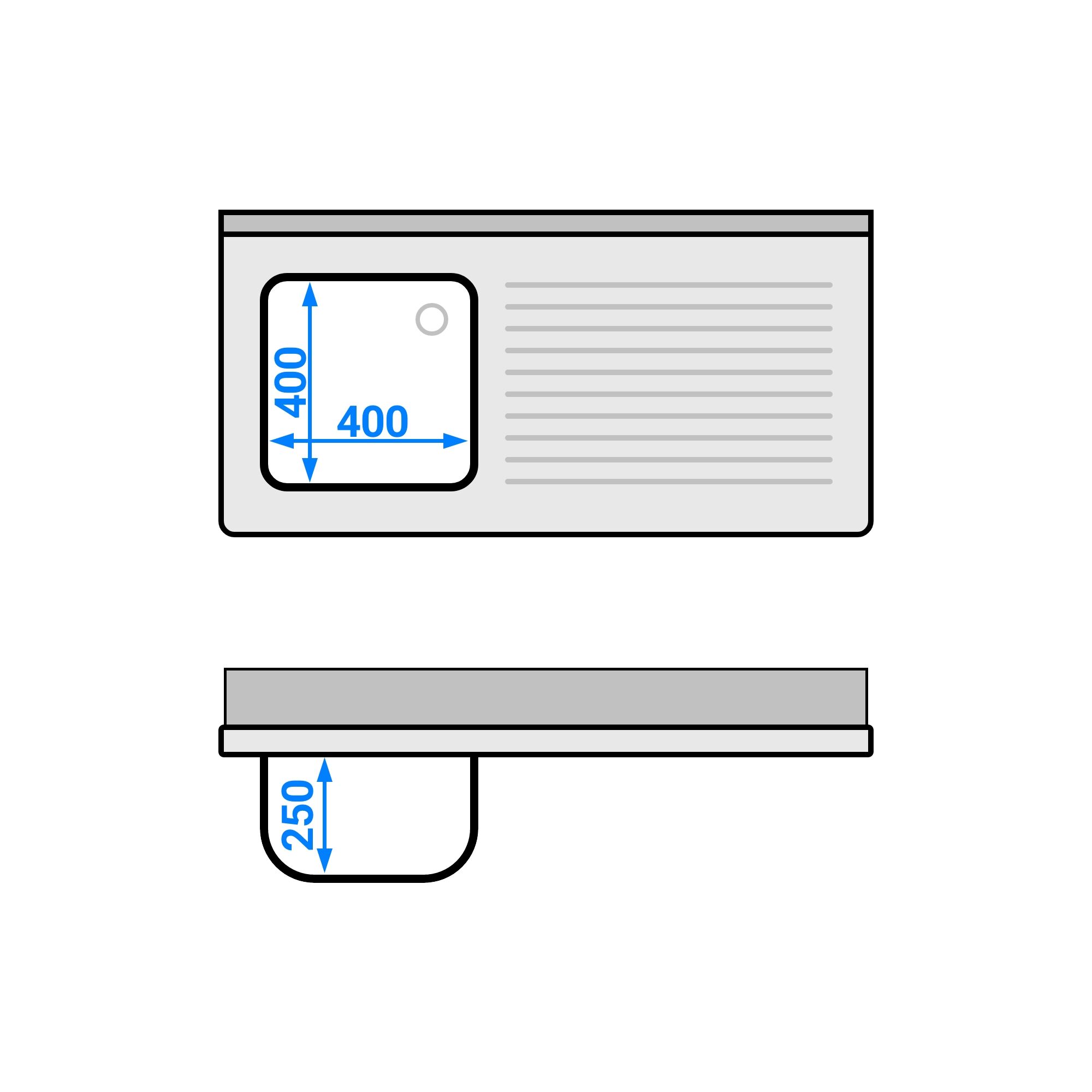 Eelpesulaud ustega 1200x600 mm – 1 valamu vasakul
