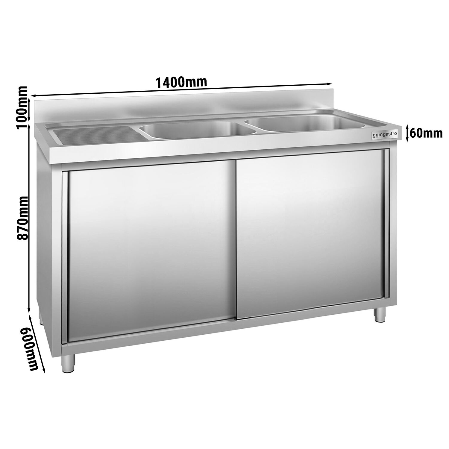 Valamukapp PREMIUM 1400x600 mm – 2 valamut paremal