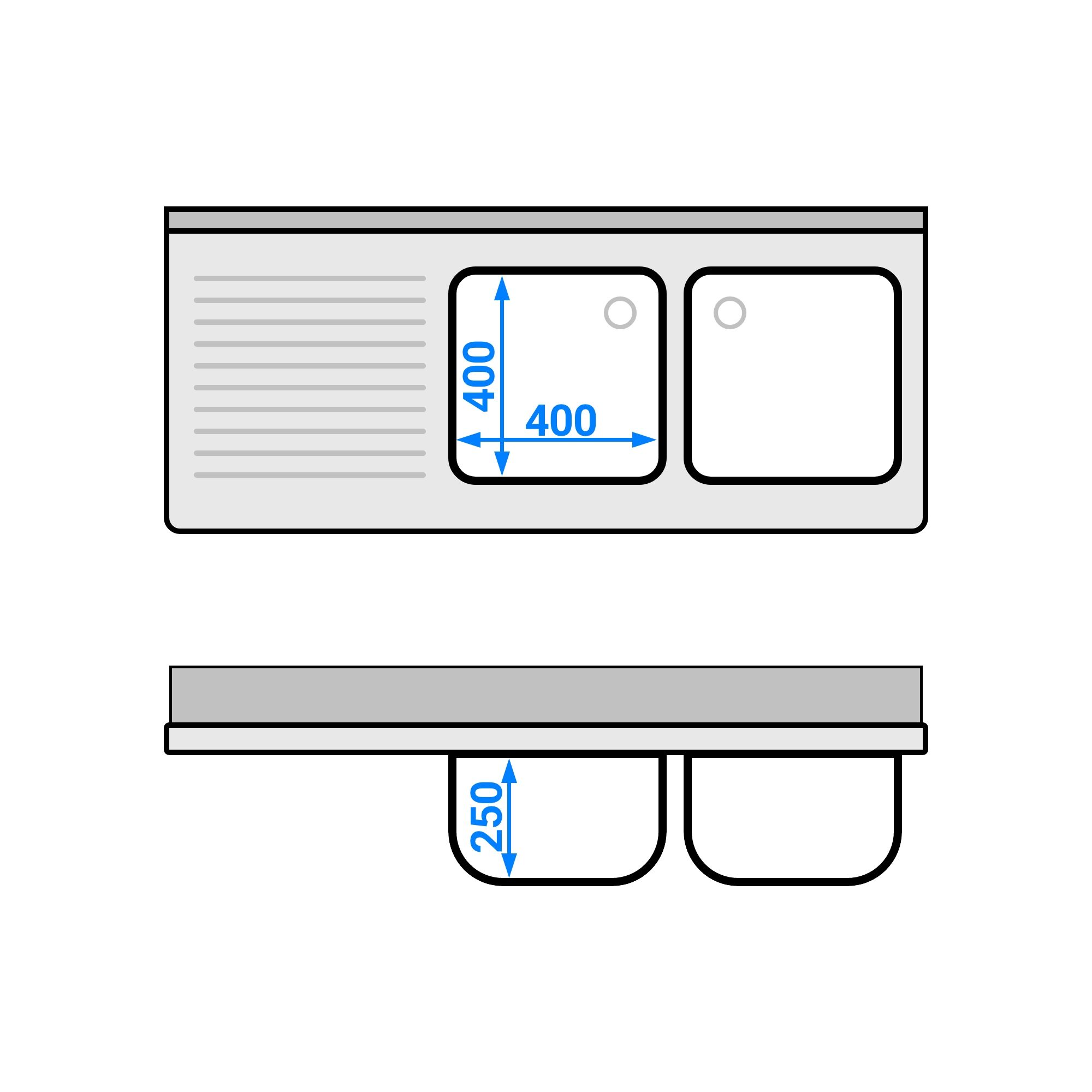 Valamukapp PREMIUM 1400x600 mm – 2 valamut paremal