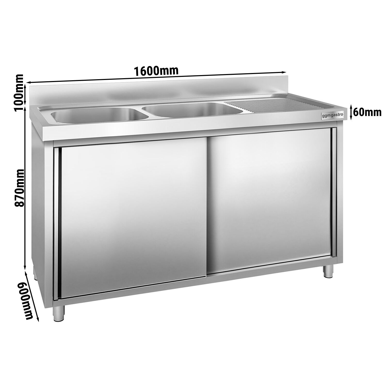 Valamukapp PREMIUM 1600x600 mm – 2 valamut vasakul
