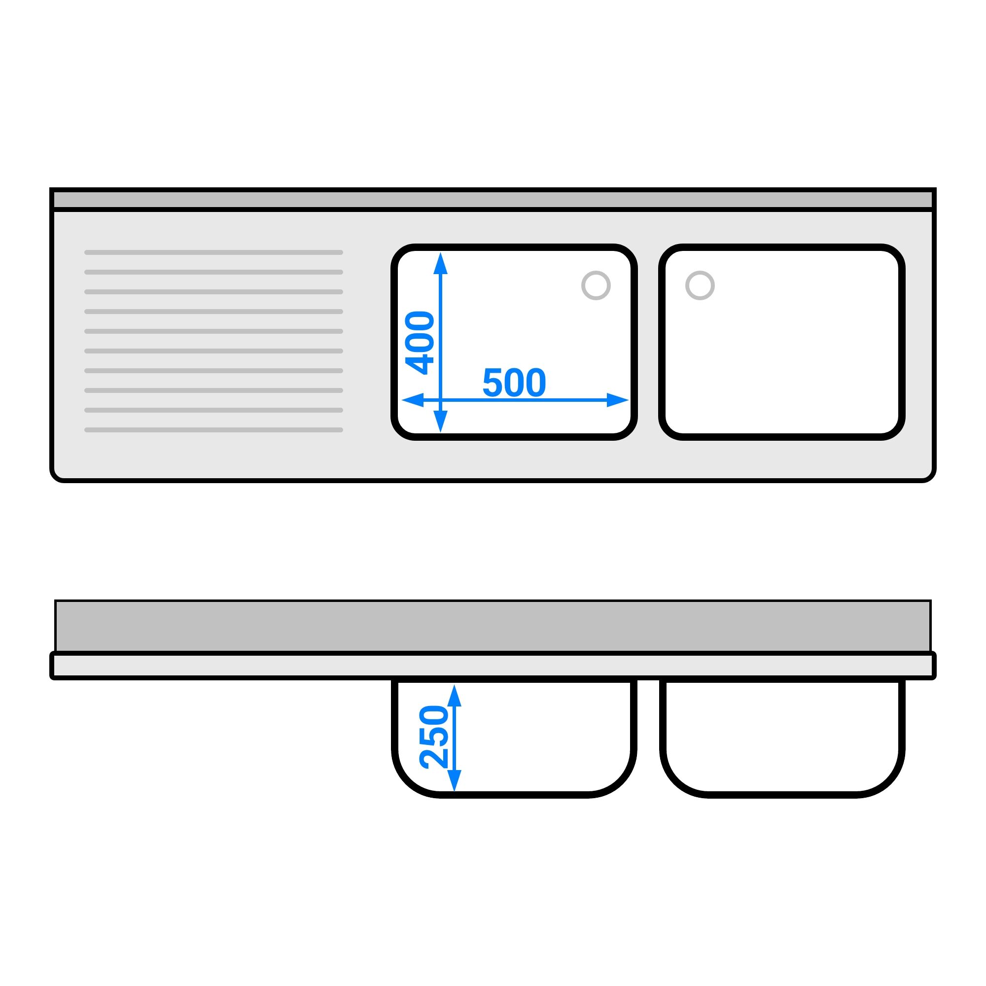 Valamukapp PREMIUM 1800x600 mm – 2 valamut paremal